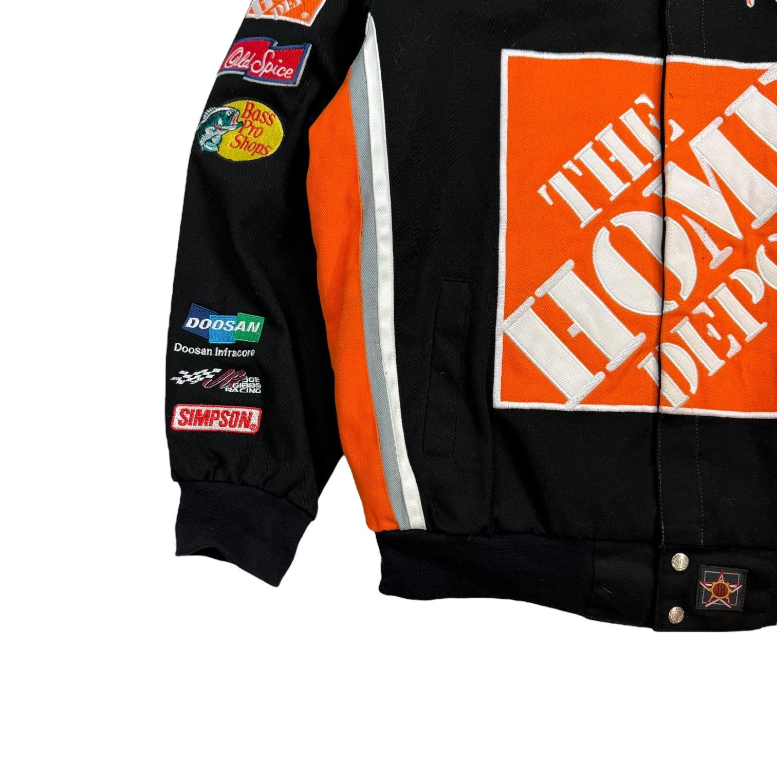 Vintage Jeff Hamilton Tony Stewart Racing Jacket Black/Orange