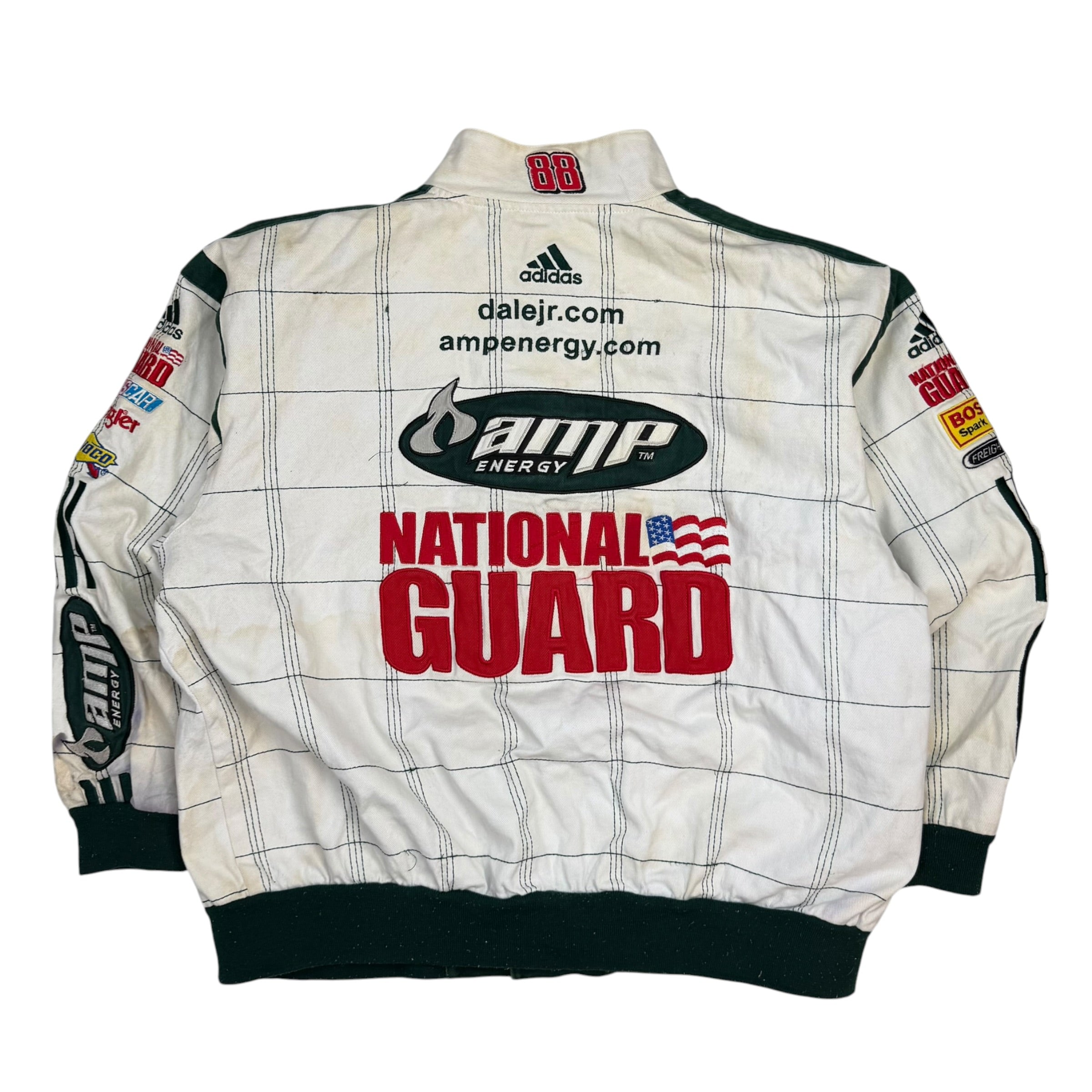 Vintage Dale Earnhardt Jr Chase Authentics Drivers Line AMP Energy National Guard Jacket White