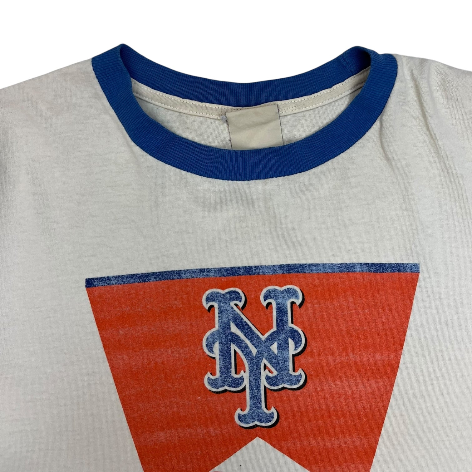 Vintage New York Mets Ringer Tee White/Blue