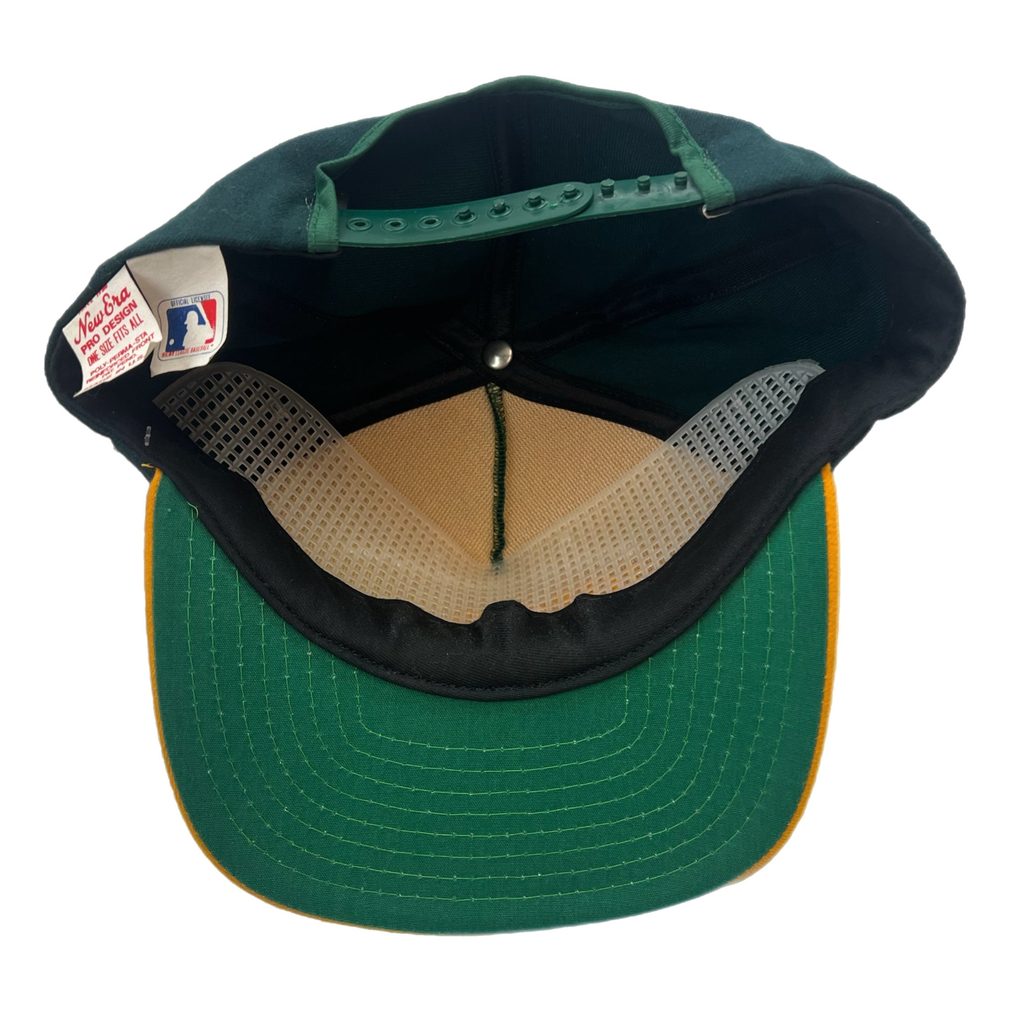 Vintage Oakland A’s New Era Hat Green/Yellow