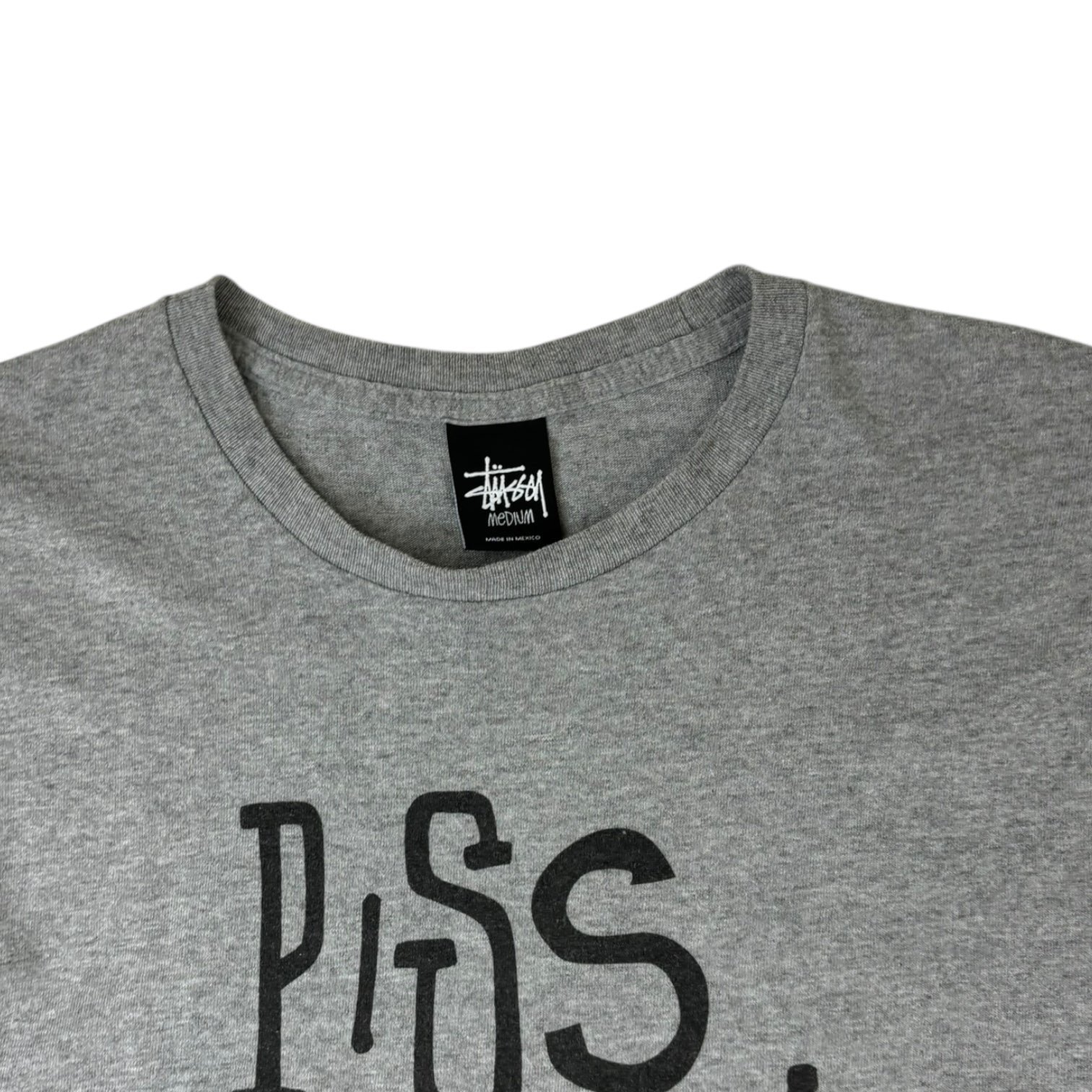 Stussy “Piss Off” T-Shirt Grey