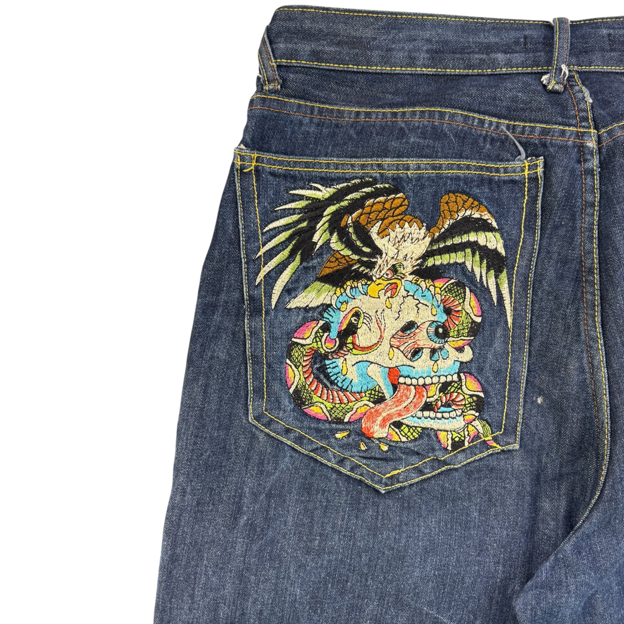 Vintage Y2K Ed Hardy Embroidered Jorts