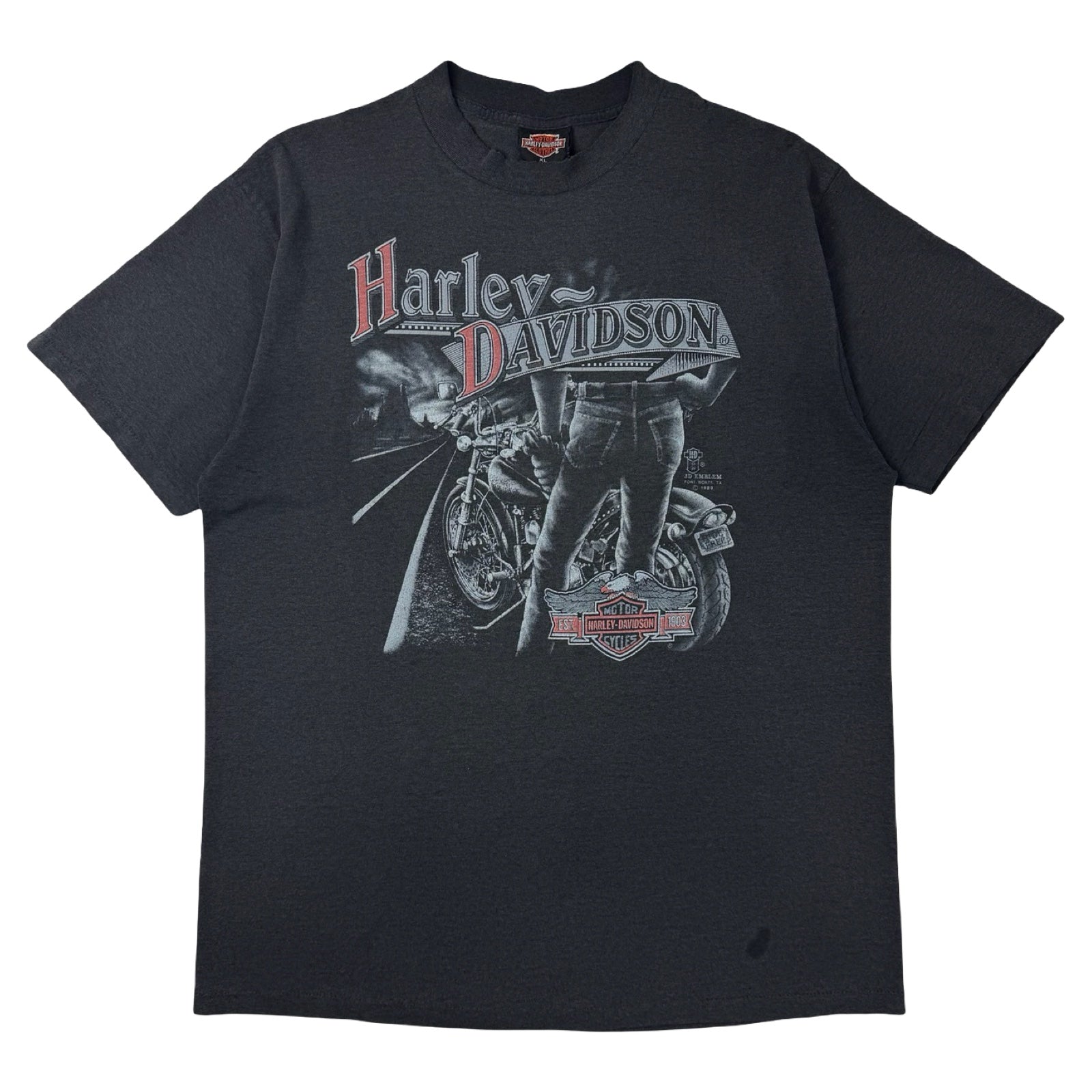 1989 3D Emblem Harley Davidson Open Road T-Shirt