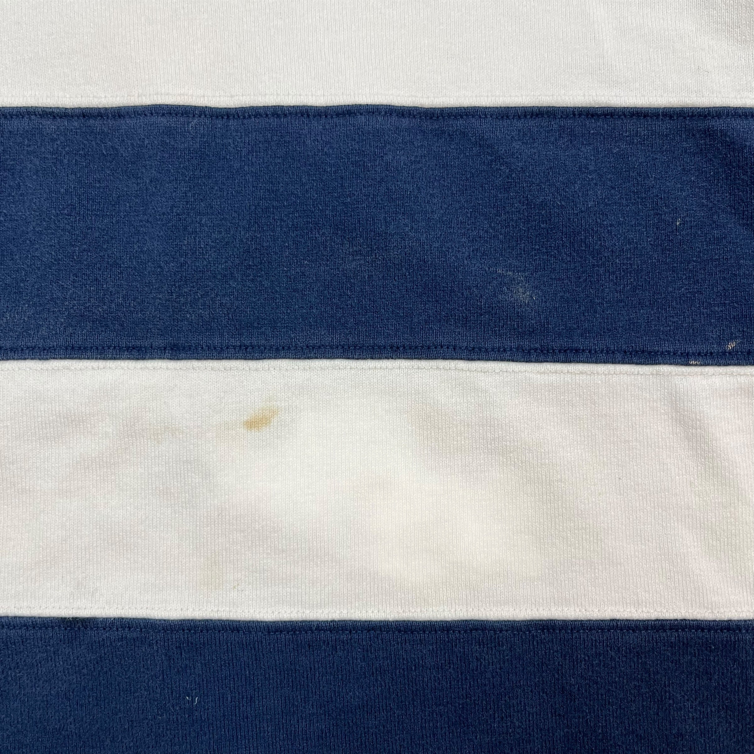 Vintage Polo Ralph Lauren Rugby Shirt White/Navy Blue