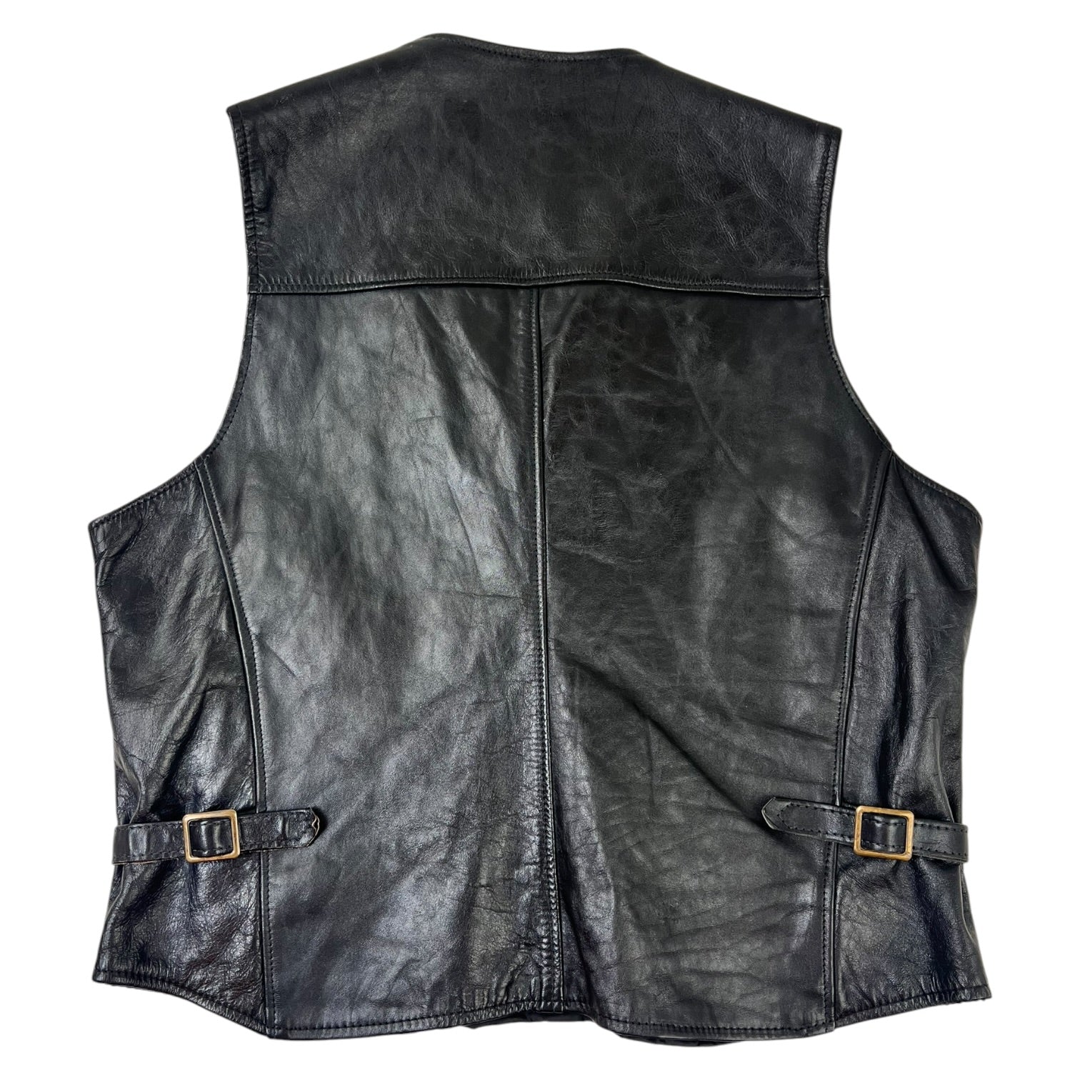 Vintage Schott NYC Leather Vest Black