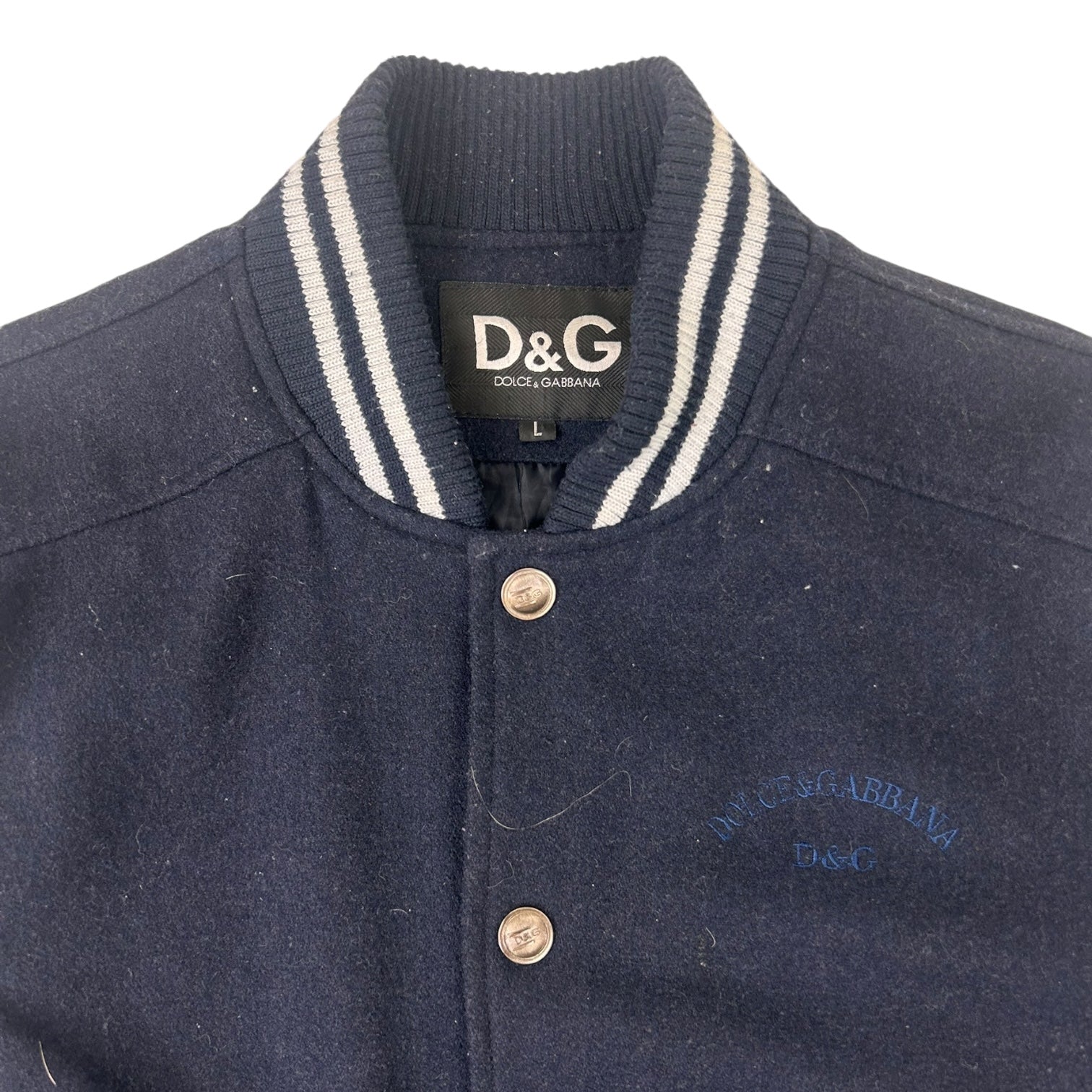 Vintage Dolce & Gabana Varsity Jacket Navy/White