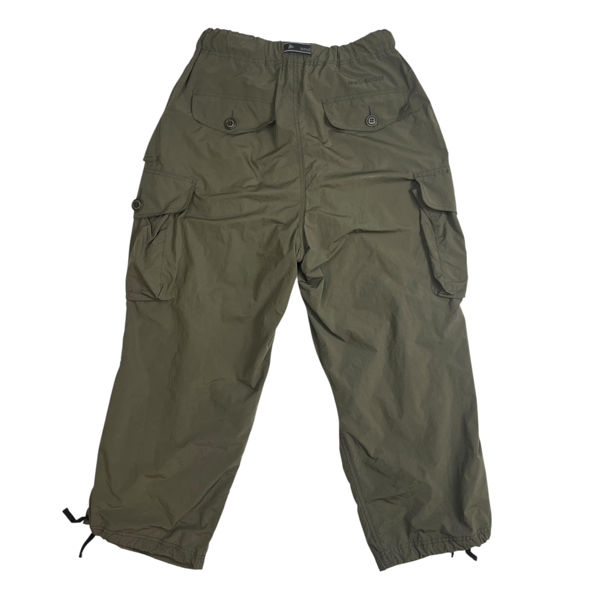 and wander Oversized Cargo Pants Khaki Olive Techwear