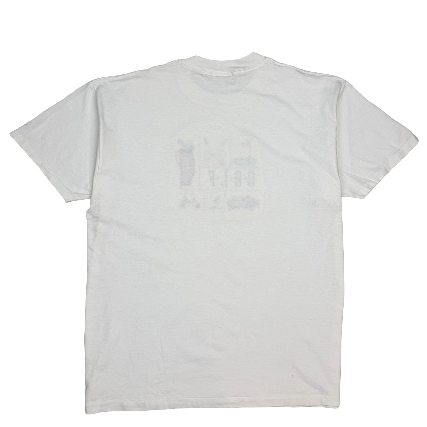 Vintage Gold Embroidered Tee White