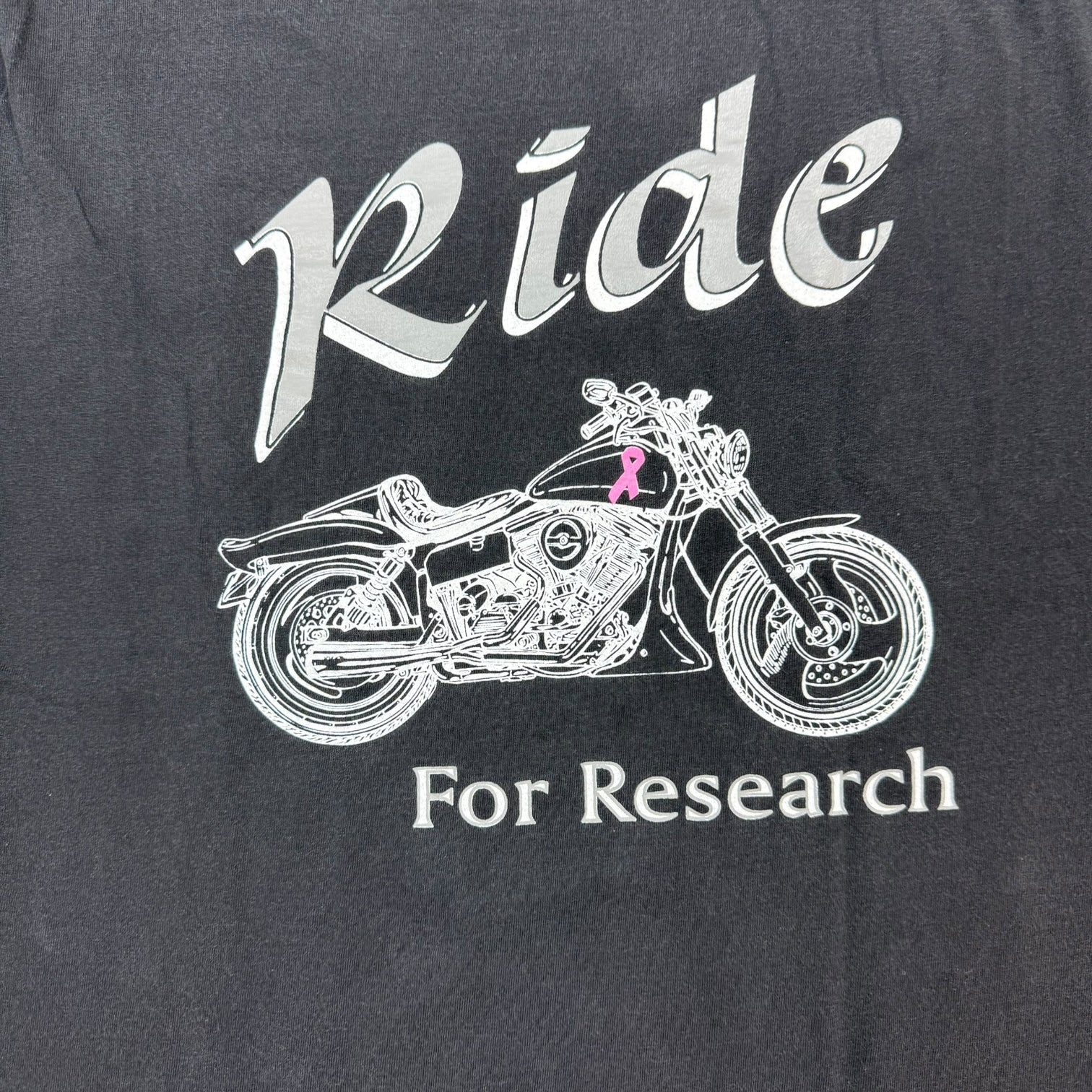 Vintage EZ Rider Ride For Research Tee Black