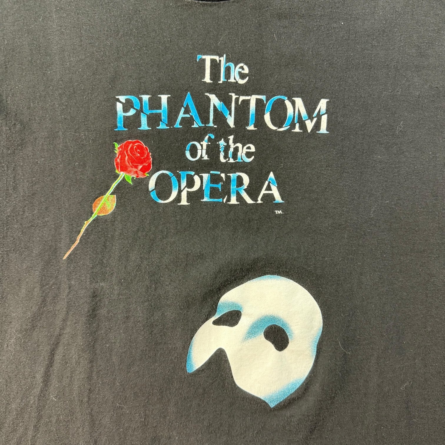 Vintage The Phantom Of The Opera Tee Black