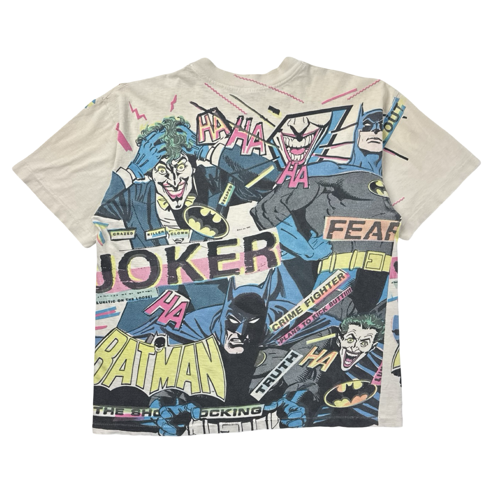 1989 Batman & Joker All Over Print Comic T-Shirt