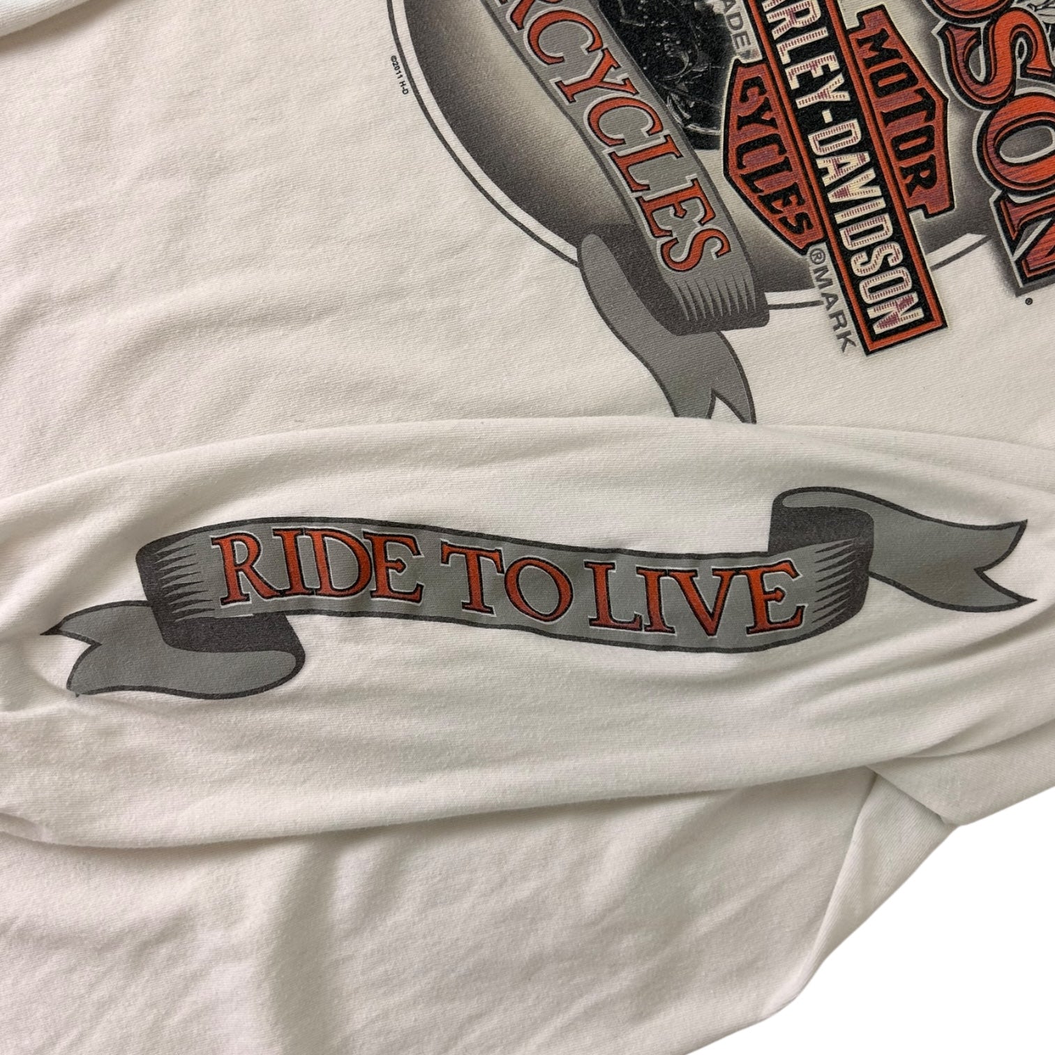 Vintage Harley Davidson Long Sleeve T-Shirt White