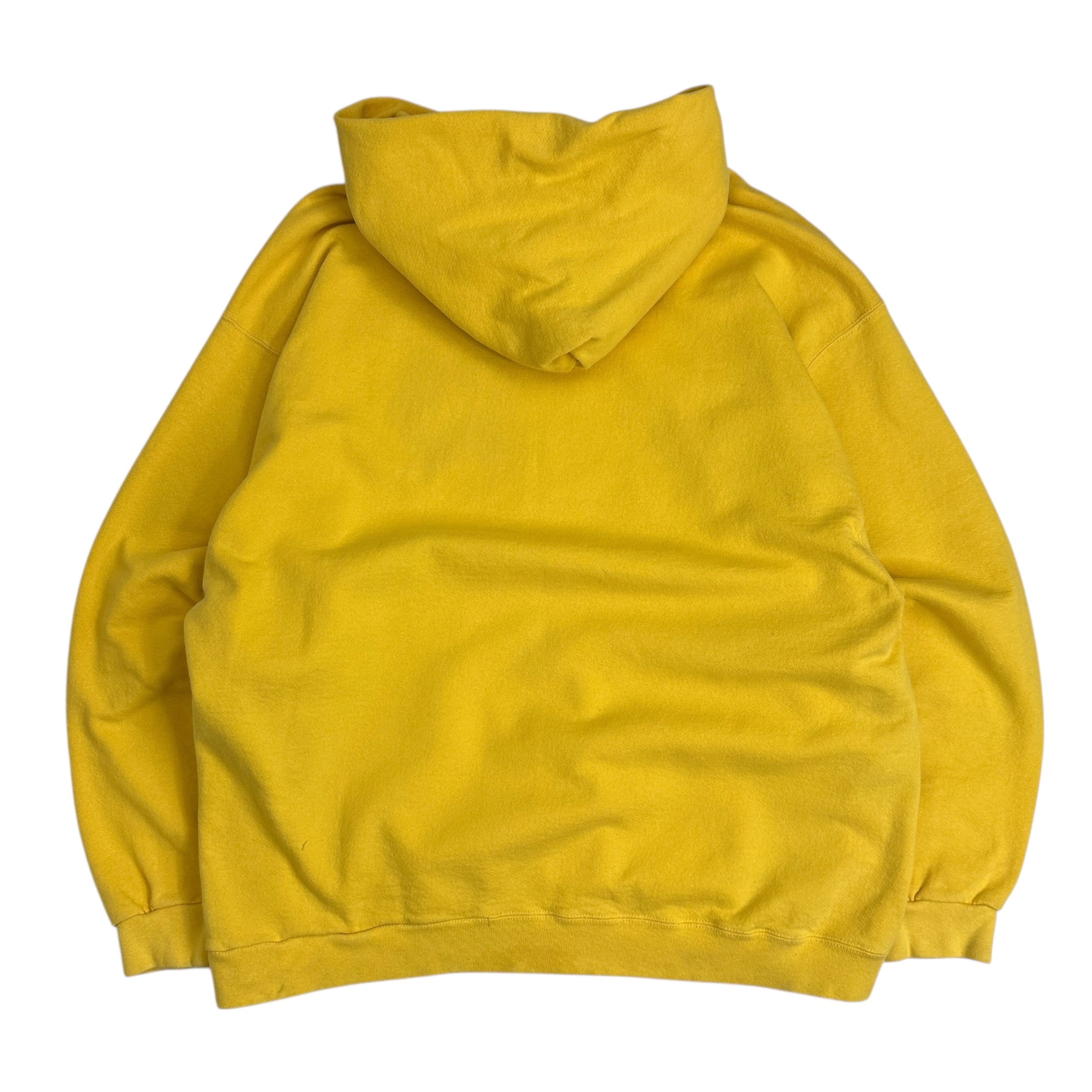 Vintage Nike Small Swoosh Hoodie Tonal Yellow
