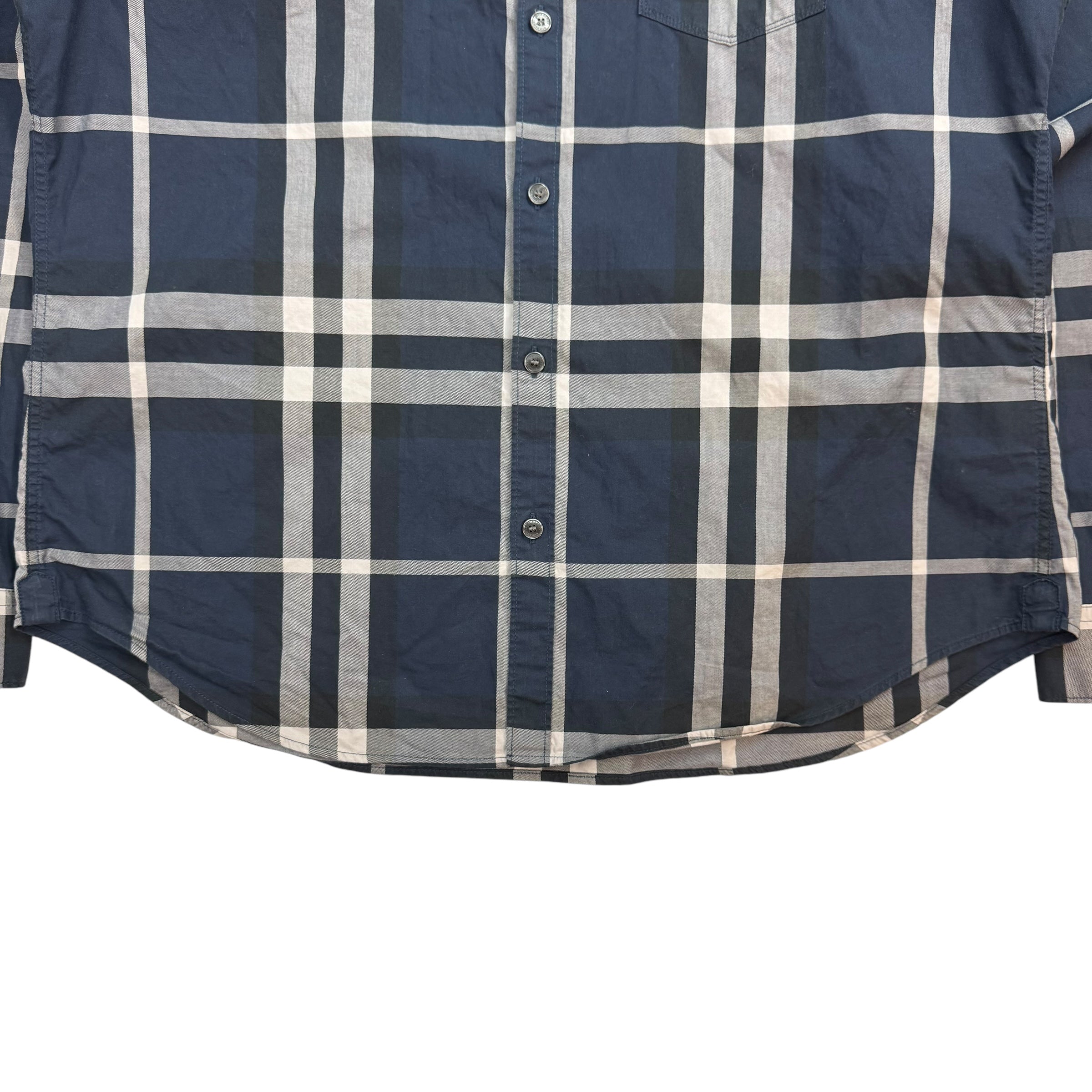 Burberry Brit Button Up Shirt Striped Blue