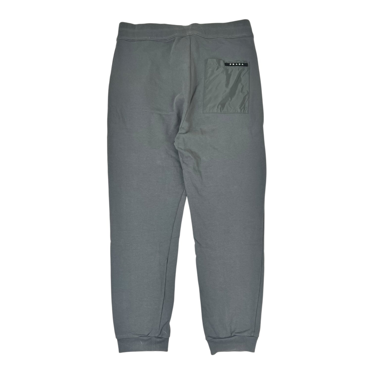 Prada Cotton Fleece Joggers Dark Grey