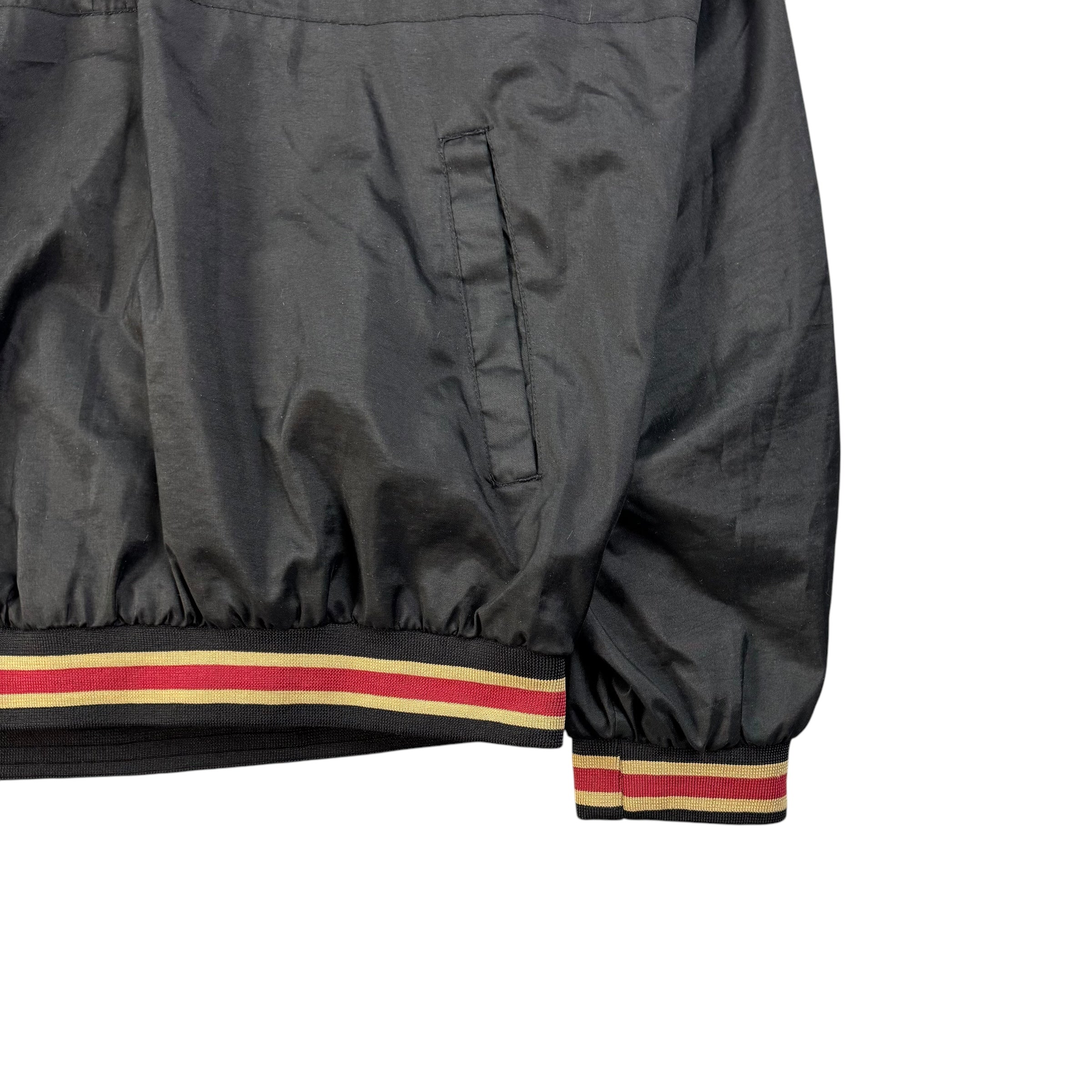 Vintage San Francisco 49ers Pro Line Quarter Zip Bomber Jacket Black