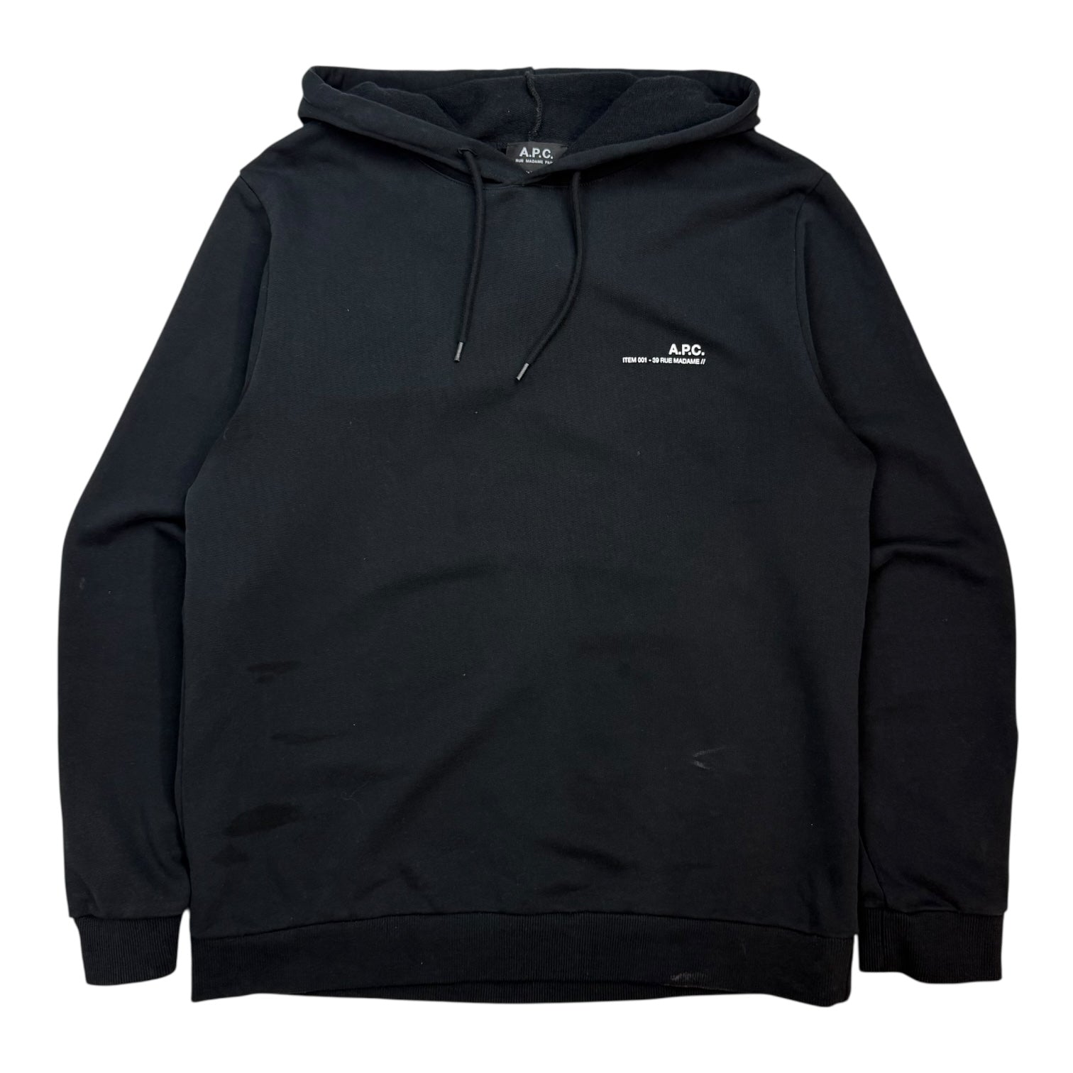 A.P.C. Logo Print Hoodie Black