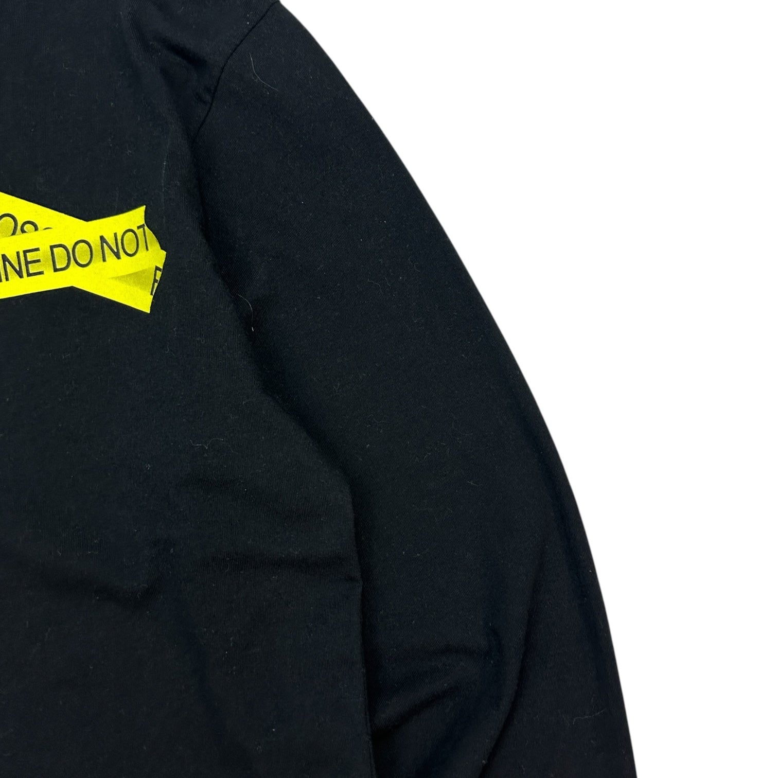 Off White Hazard Logo Long Sleeve Tee Black