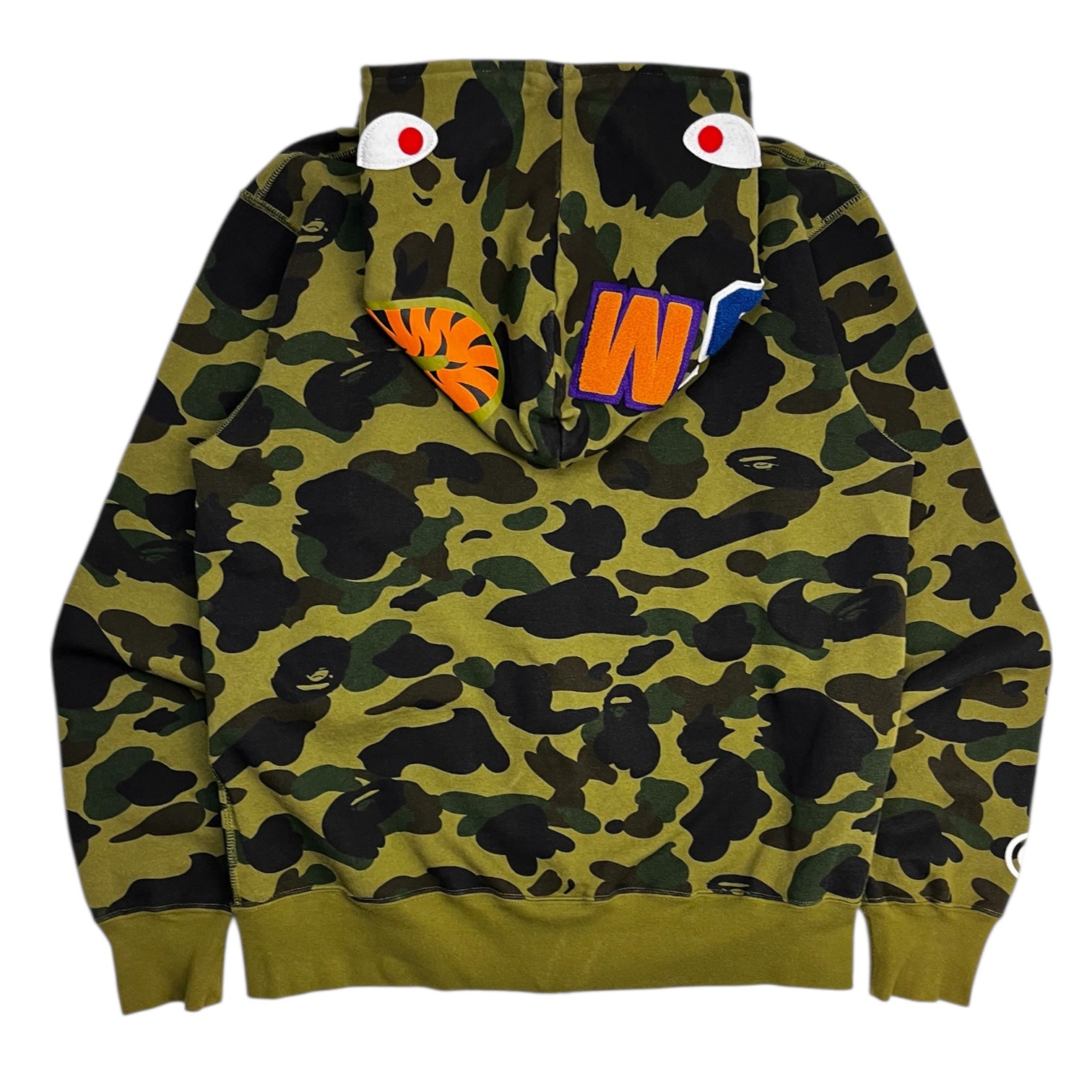 A Bathing Ape 1st Camo Shark Full Zip Hoodie Green
