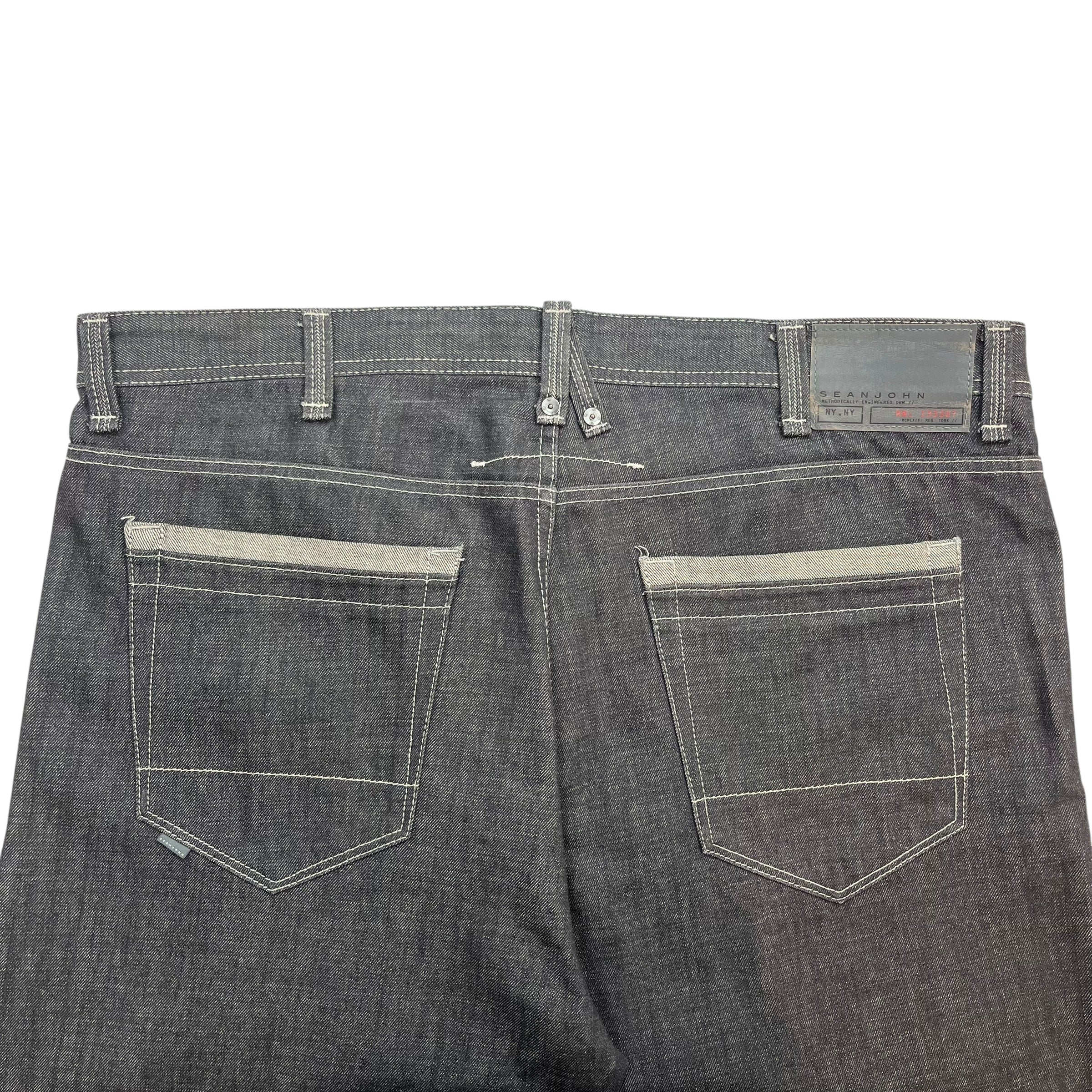 Y2K Sean John Denim Shorts Grey/Silver