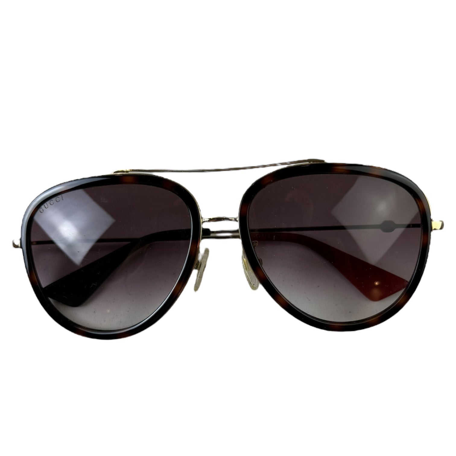 Gucci Tortoise Rim Aviator Sunglasses