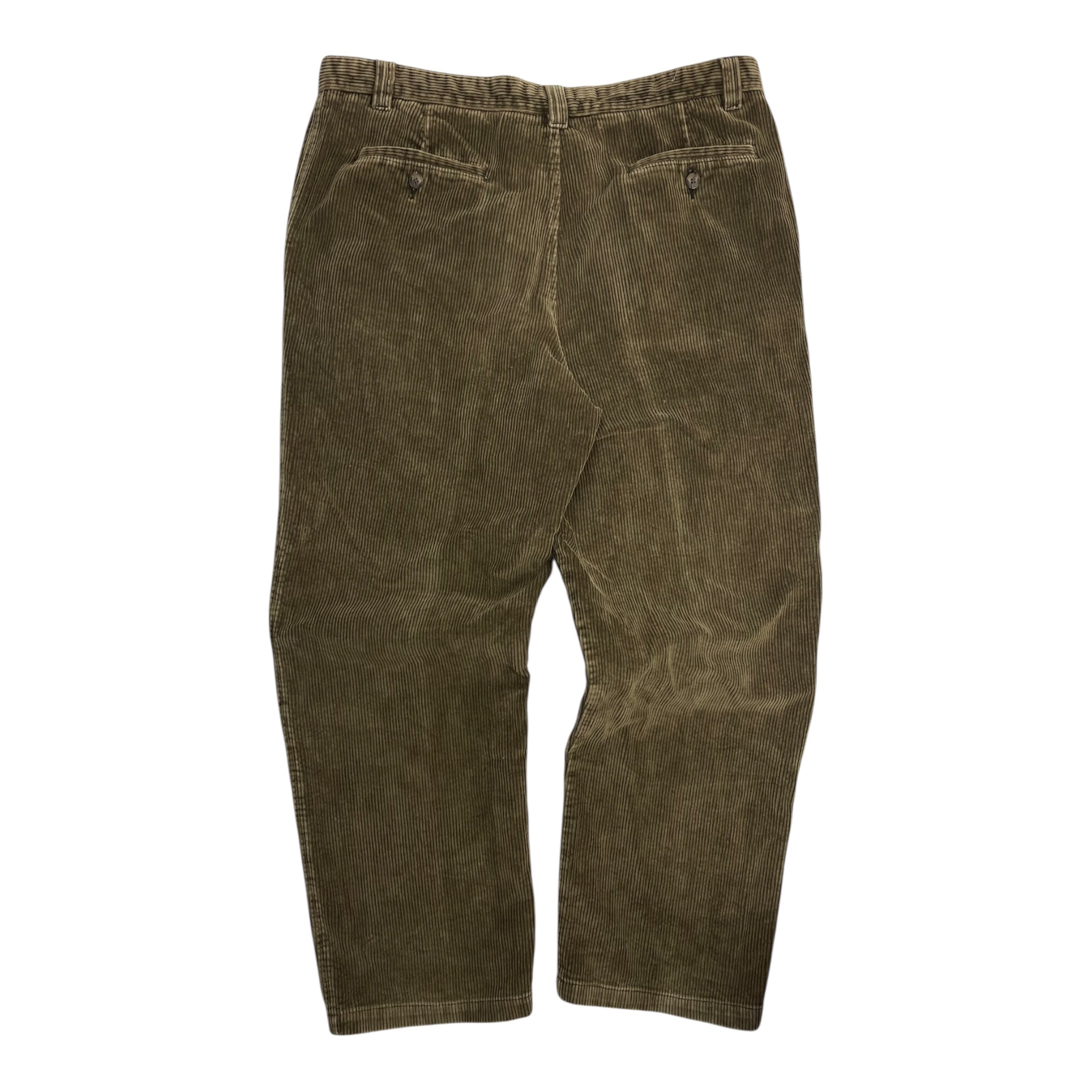 Vintage Y2K Prefab Baggy Corduroy Pants Matte Olive