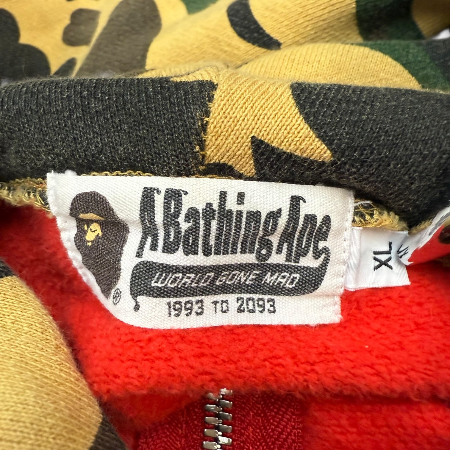 A Bathing Ape x Monster Hunter Full Zip Hoodie Red/Camo
