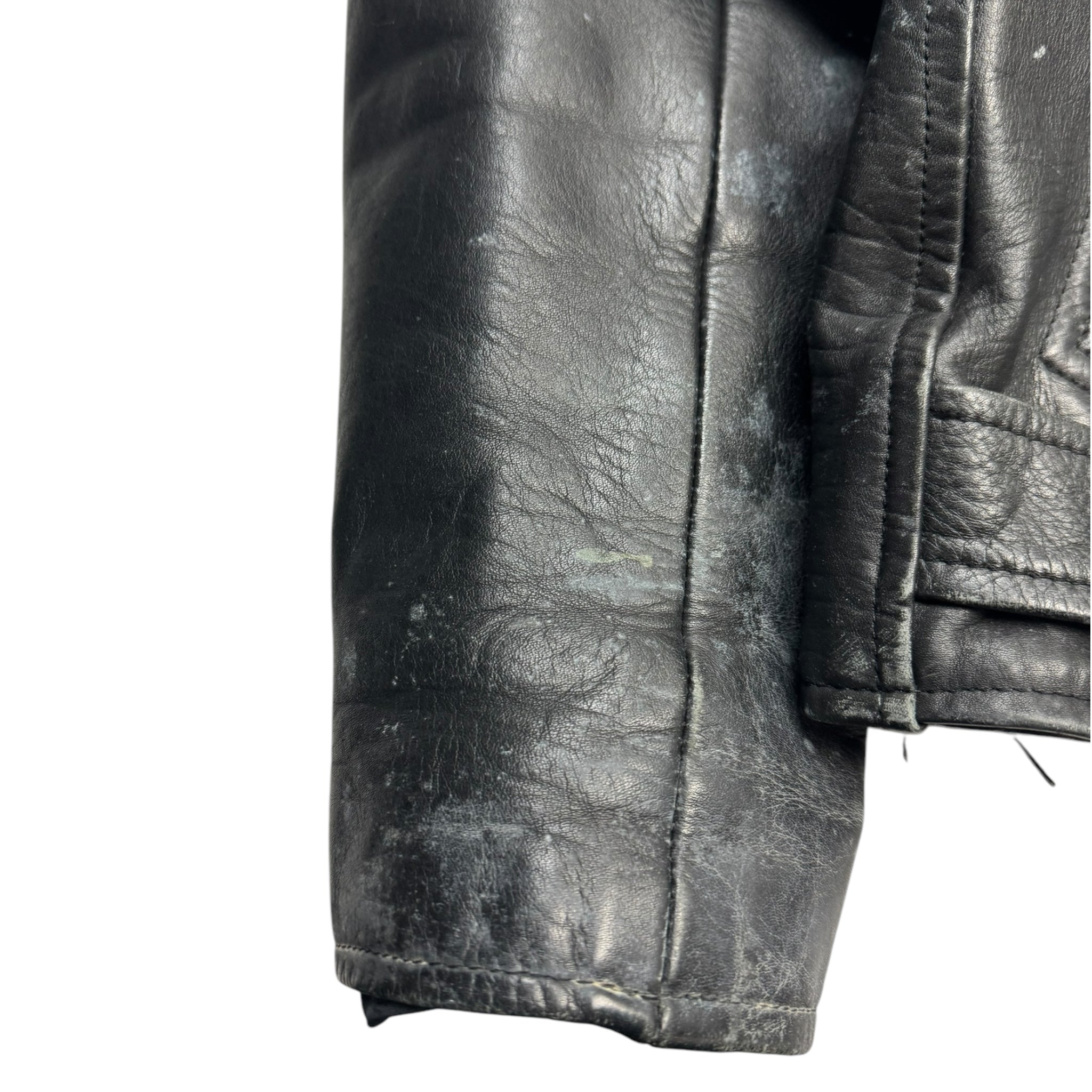 Vintage Biker Moto Leather Jacket