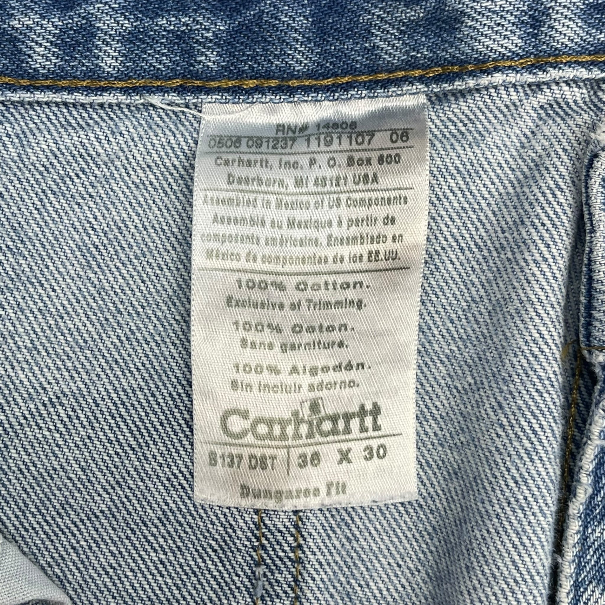 Vintage Carhartt B137 Worn in Blue Jean
