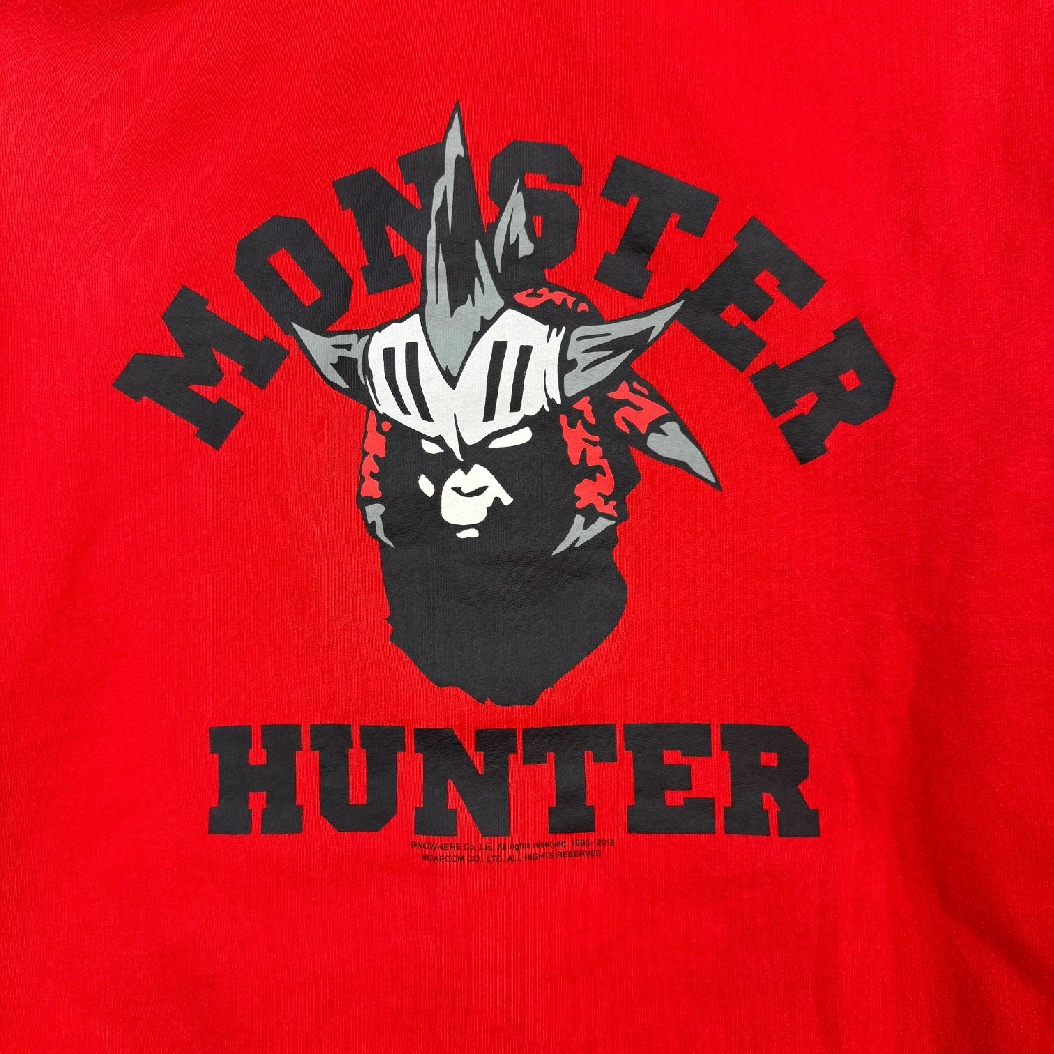 A Bathing Ape x Monster Hunter Full Zip Hoodie Red/Camo