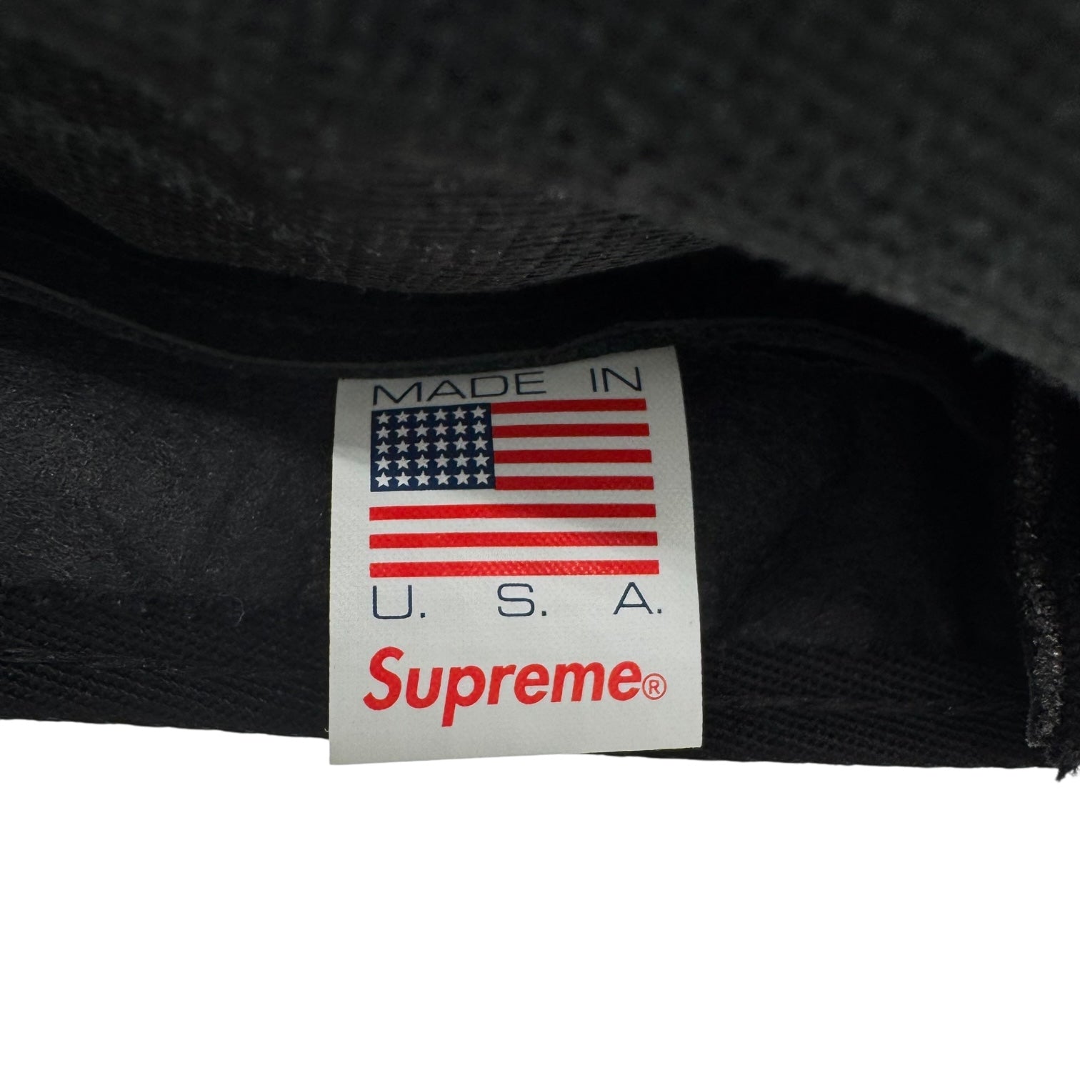 Supreme Leather Camp 5-Panel Cap Black