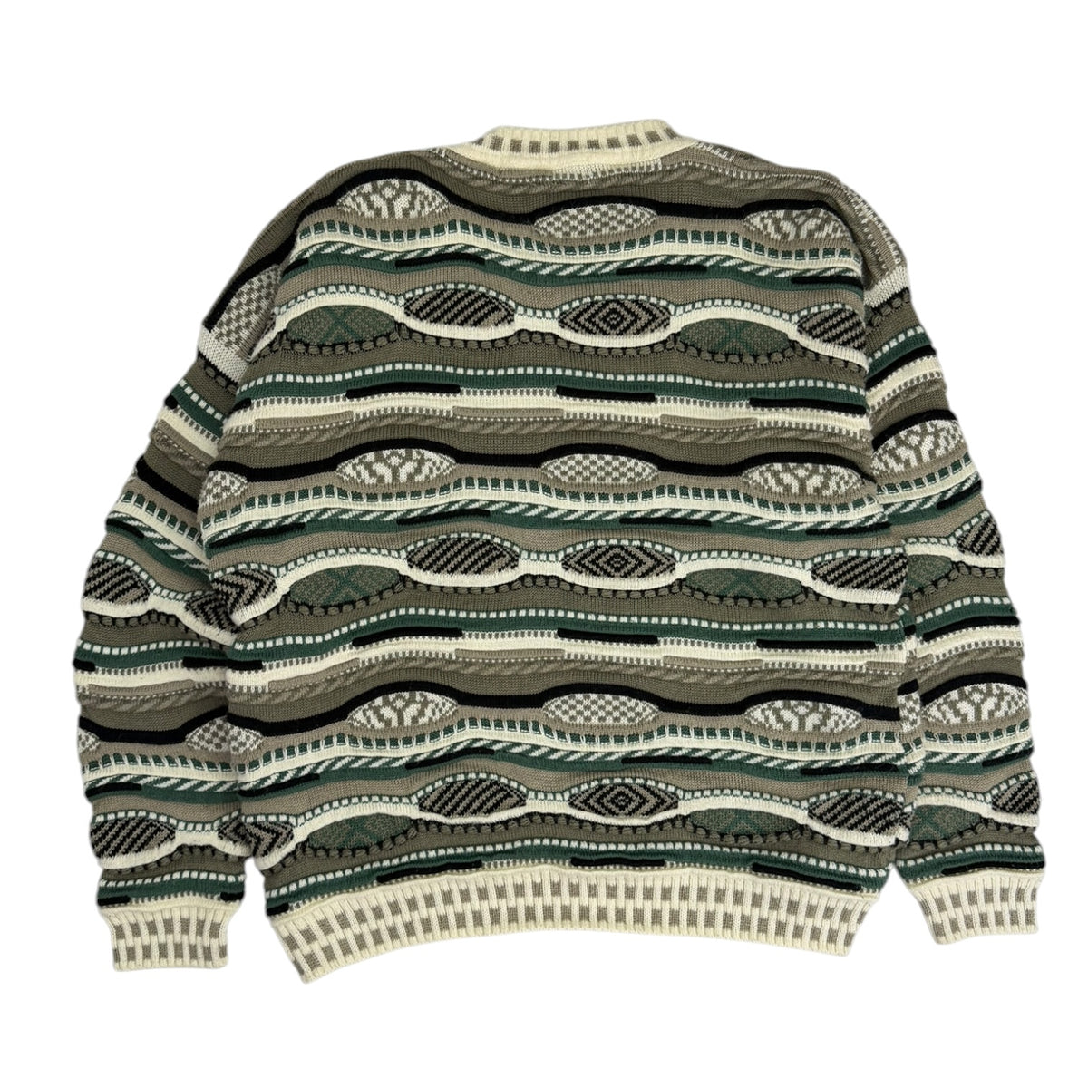 Vintage Protege Collection 3D Knit Sweater Cream