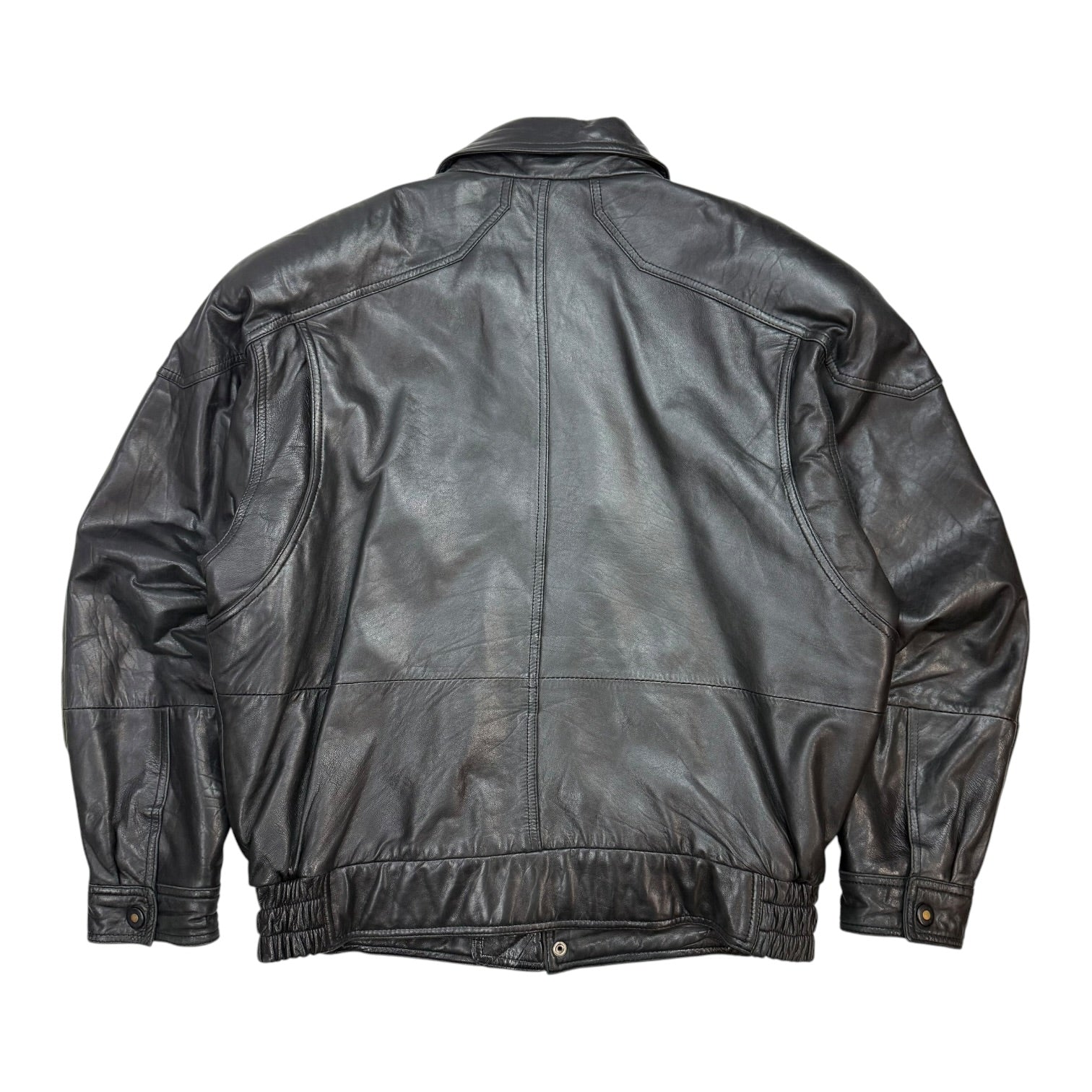 Vintage Danier Leather Bomber Jacket Black