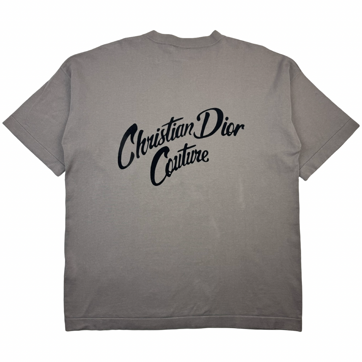 Christian Dior Couture Flocked T-Shirt Charcoal Grey