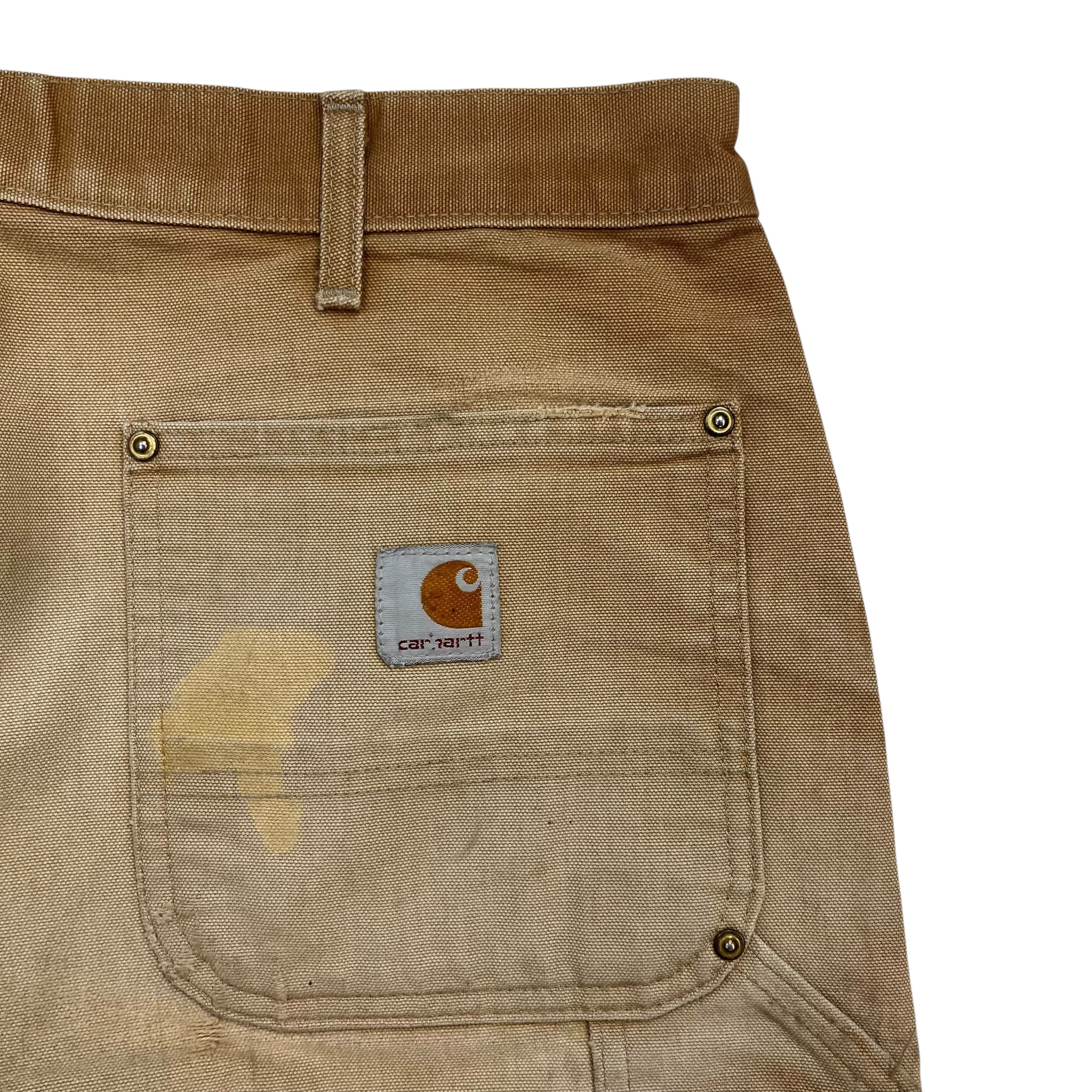 Vintage Carhartt Double Knee Work Pants Faded Tan