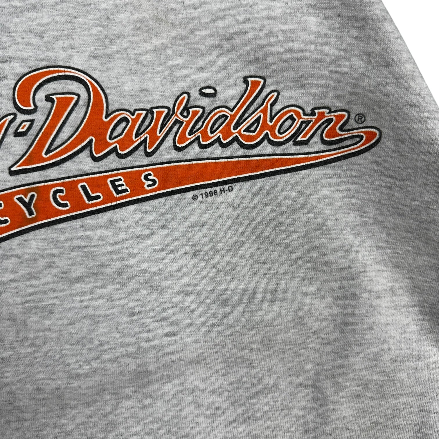 Vintage Harley Davidson Raglan T-Shirt Grey