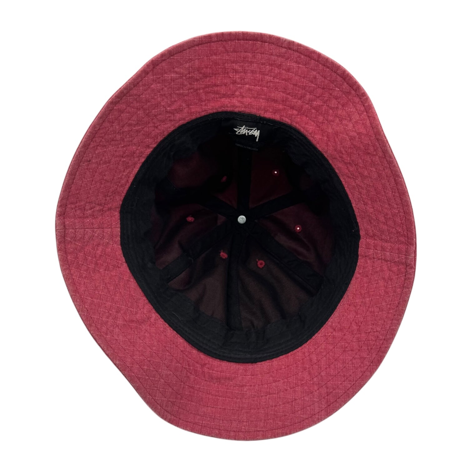 Stussy Ripstop Bell Bucket Hat Washed Red