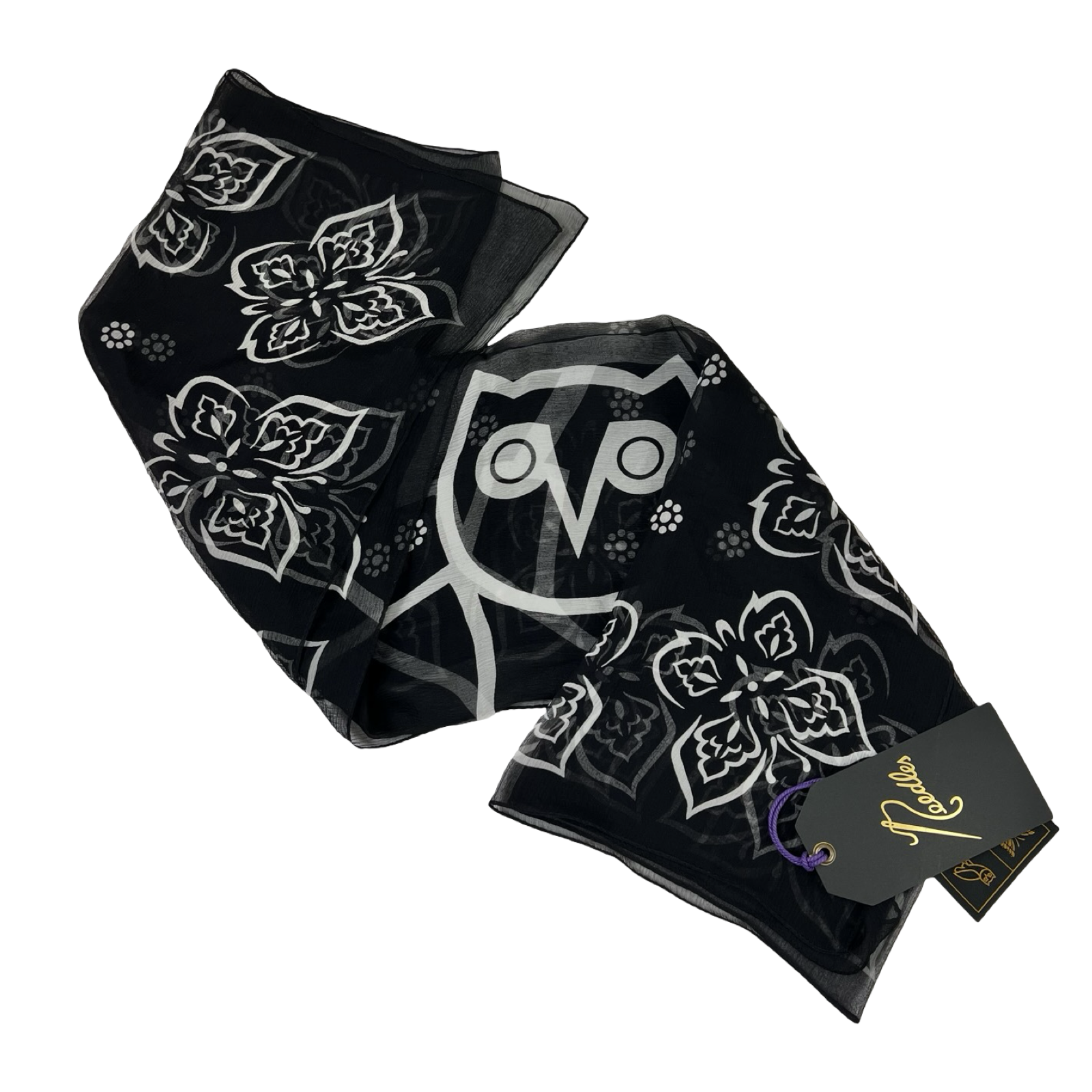 Needles x October's Very Own Silk Scarf Black