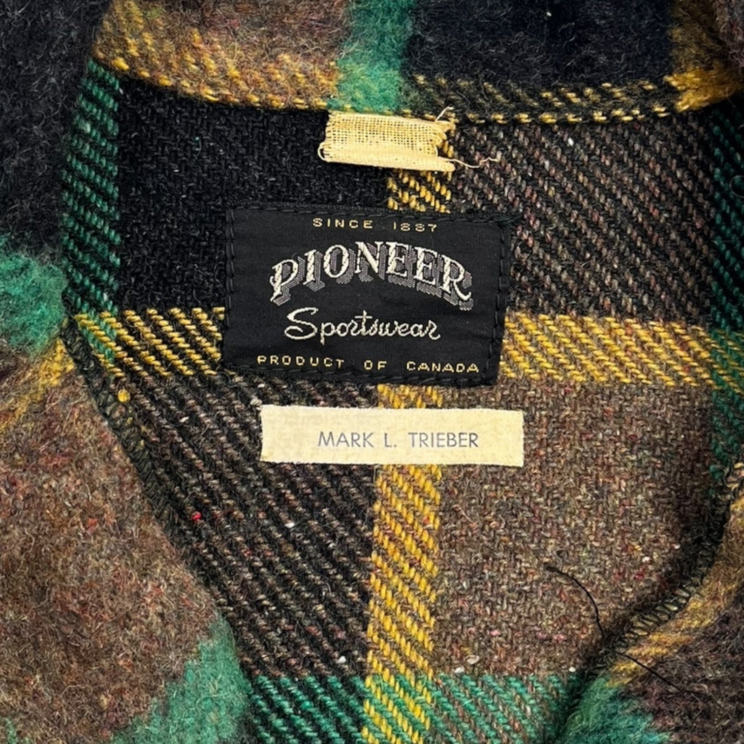 Vintage Pioneer Heavy Wool Plaid Shacket Green/Brown