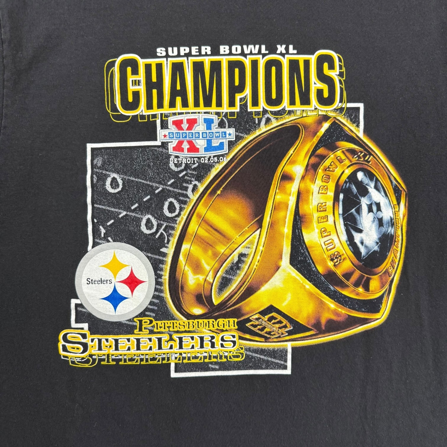 2006 Pittsburgh Steelers Super Bowl XL Champions Tee Black