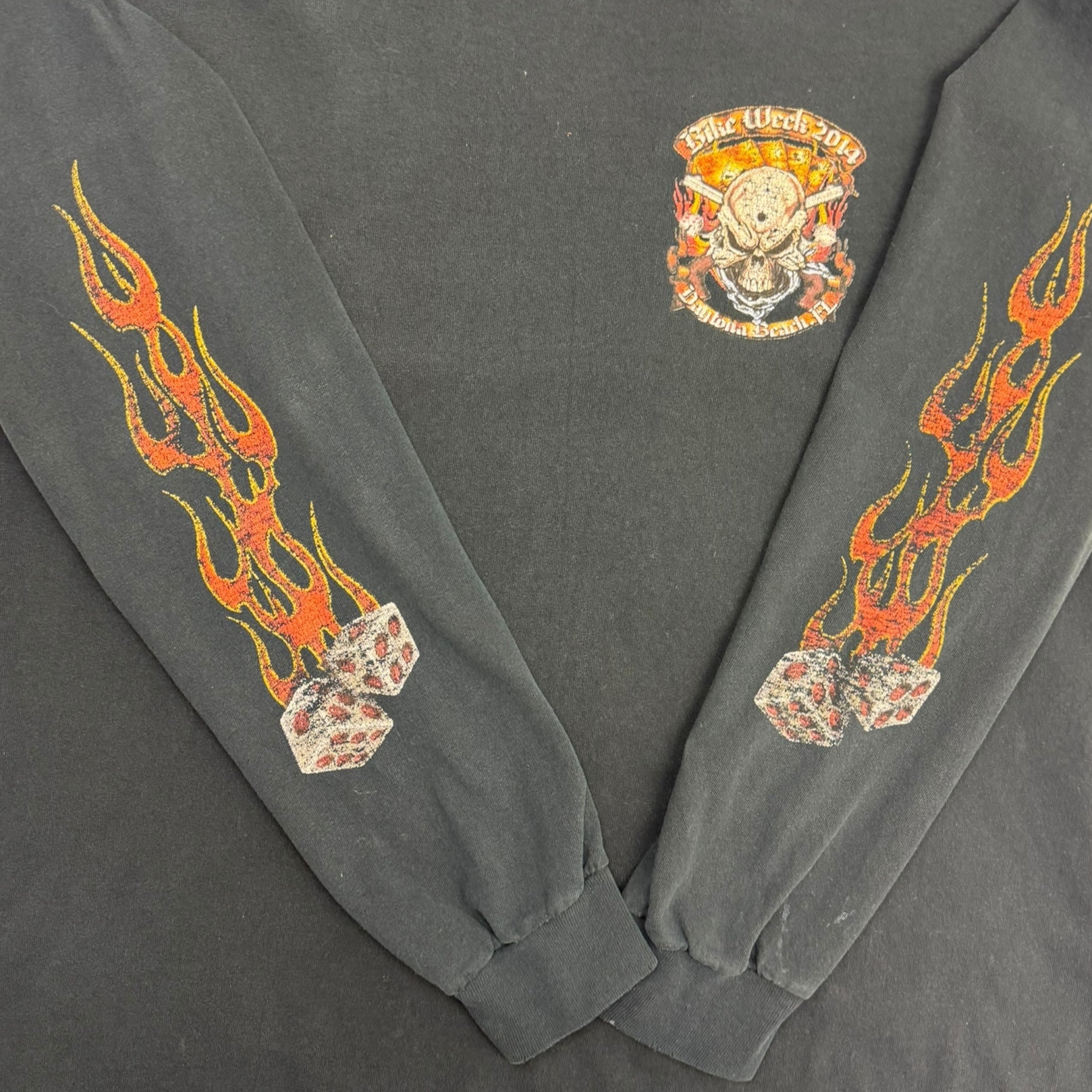 Bike Week Daytona Beach FL Flame Longsleeve T-Shirt