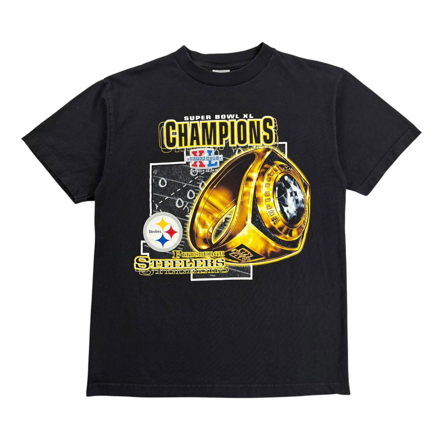 2006 Pittsburgh Steelers Super Bowl XL Champions Tee Black