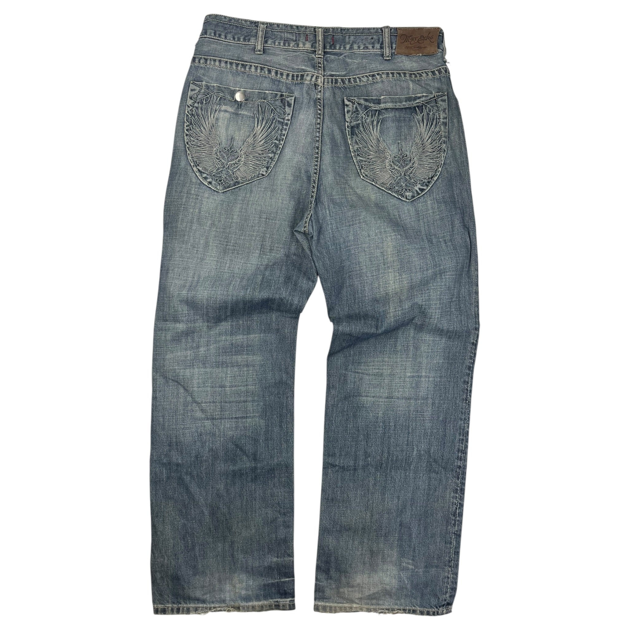 Vintage Y2K Marc Ecko Angels and Crosses Denim