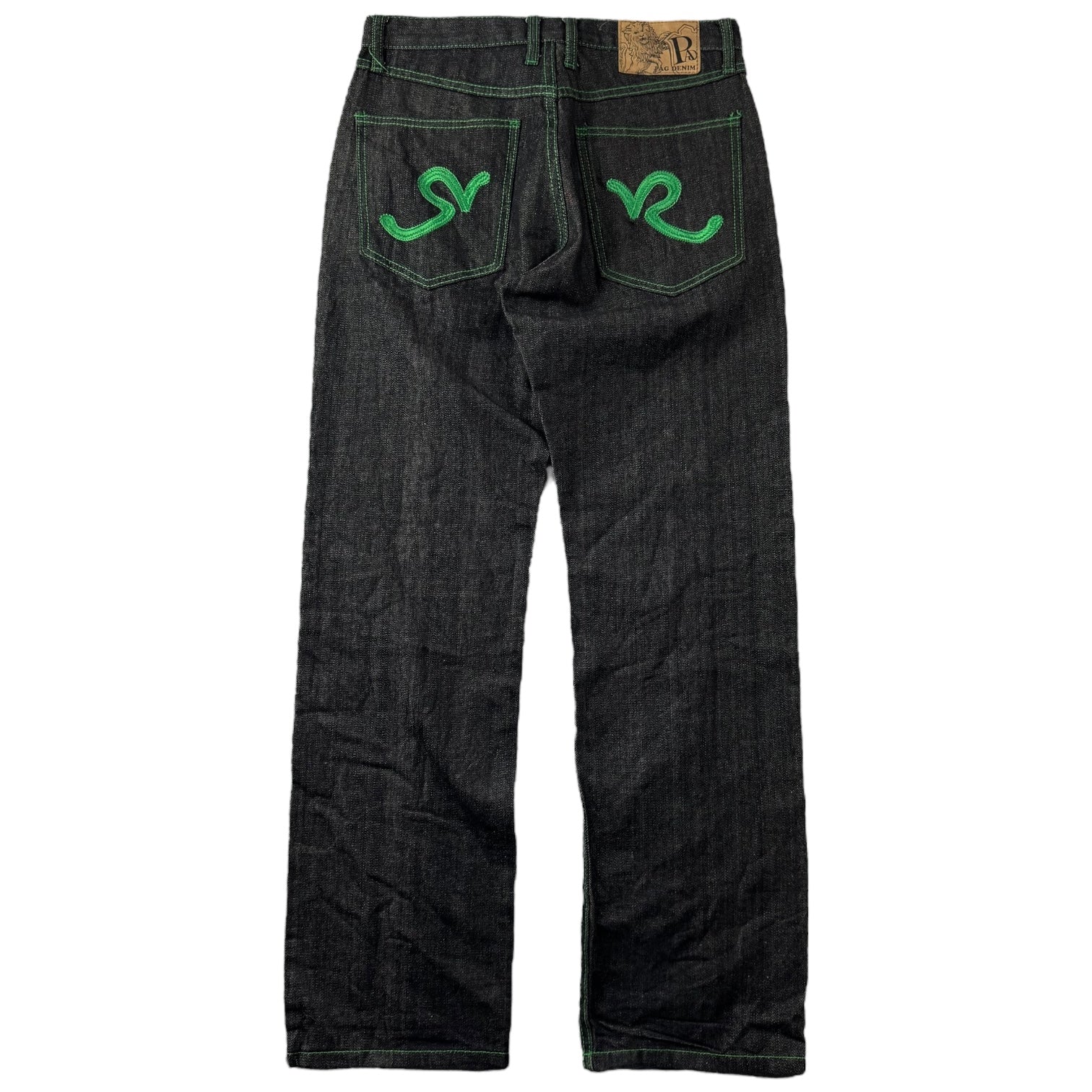 Vintage Pag Collection Raw Denim Pants Black