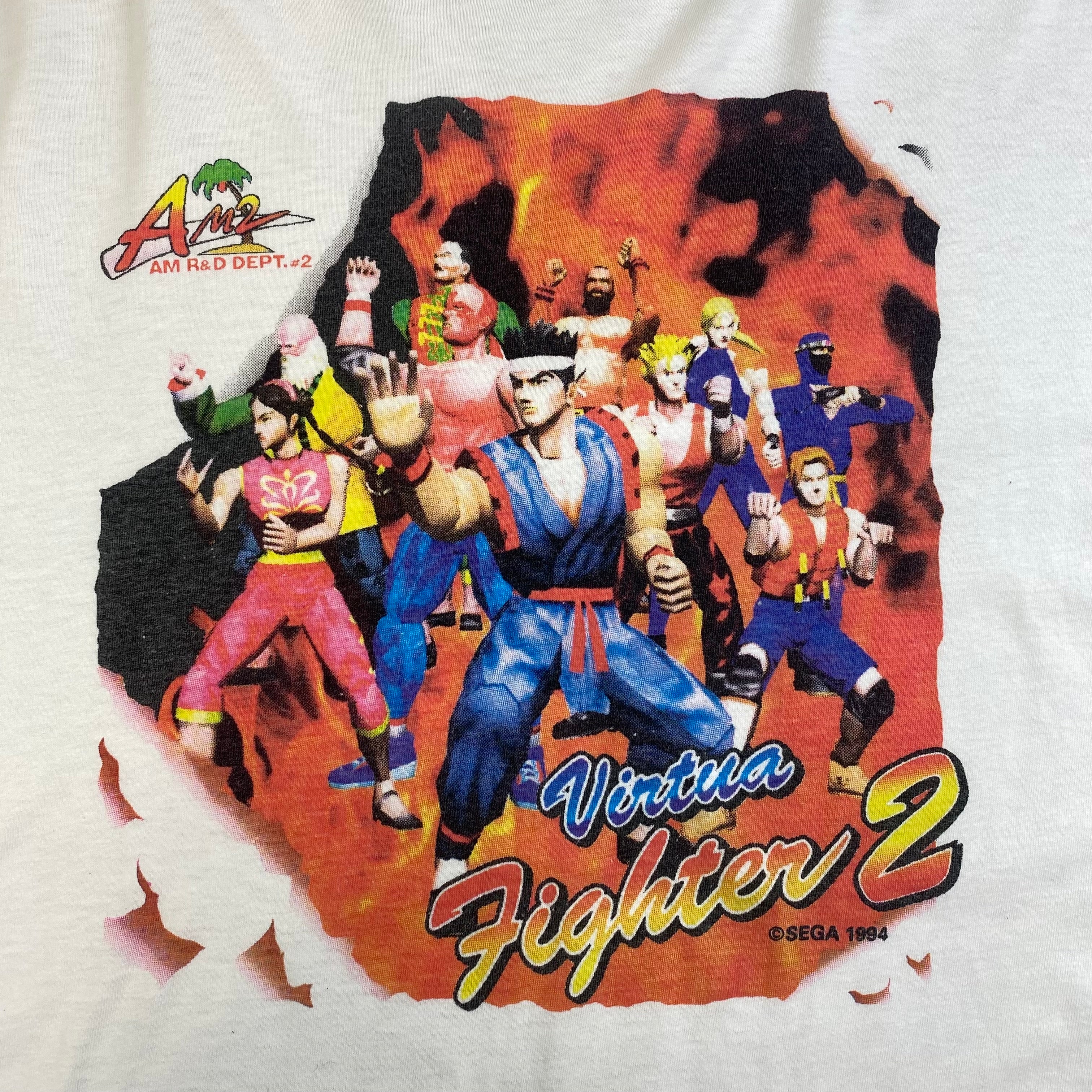 1994 Virtua Fighter 2 Sega Tee White