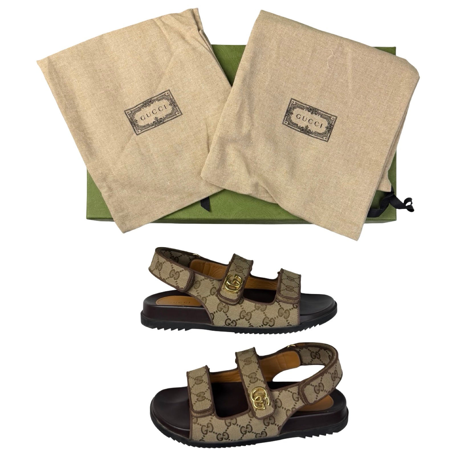 (W) Gucci Double G Sandal Beige (Used)