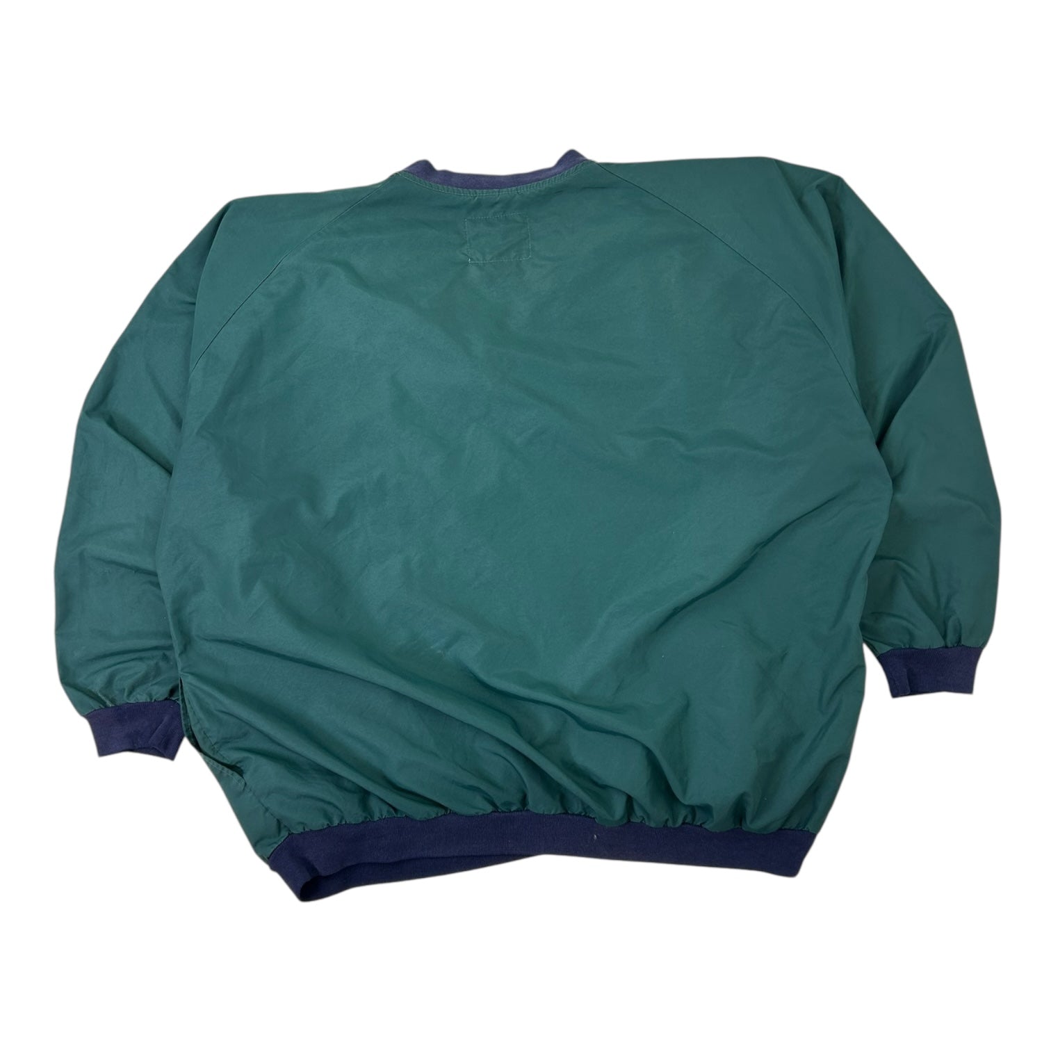 Vintage Nike Centre Swoosh V-Neck Long Sleeve Windbreaker Green