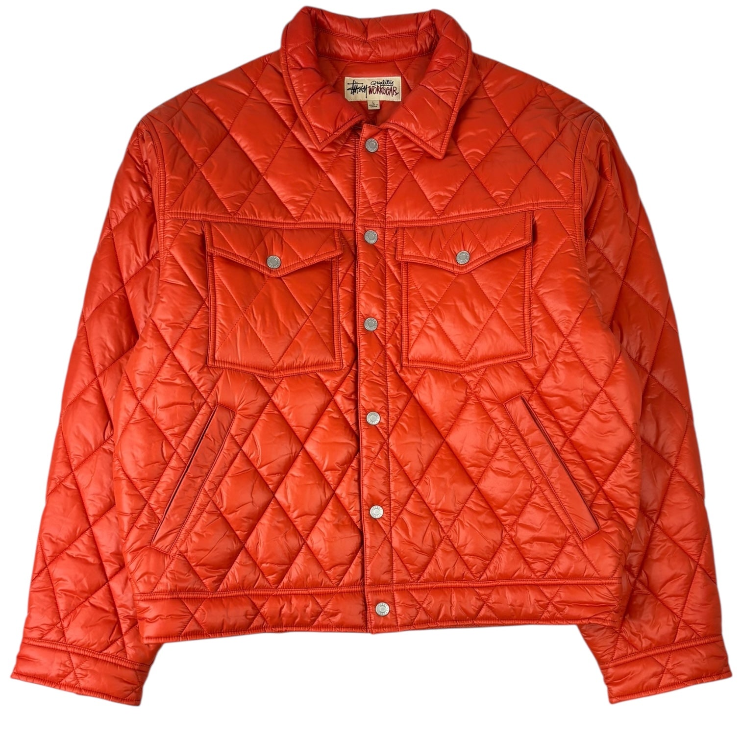 Stussy Quilted Nylon Ranch Jacket Persimmon