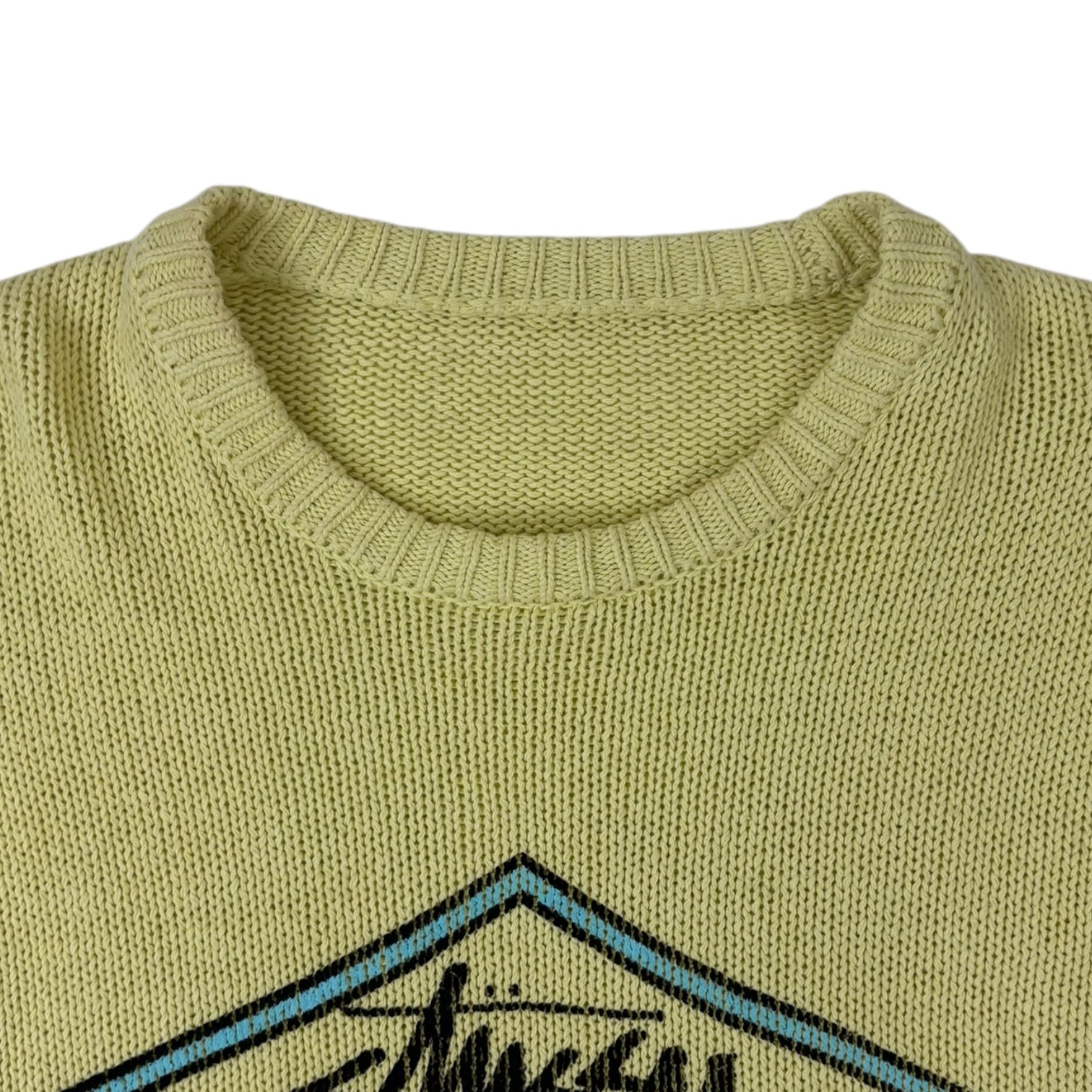 Stussy Surf Team Knit Sweater Faded Lime