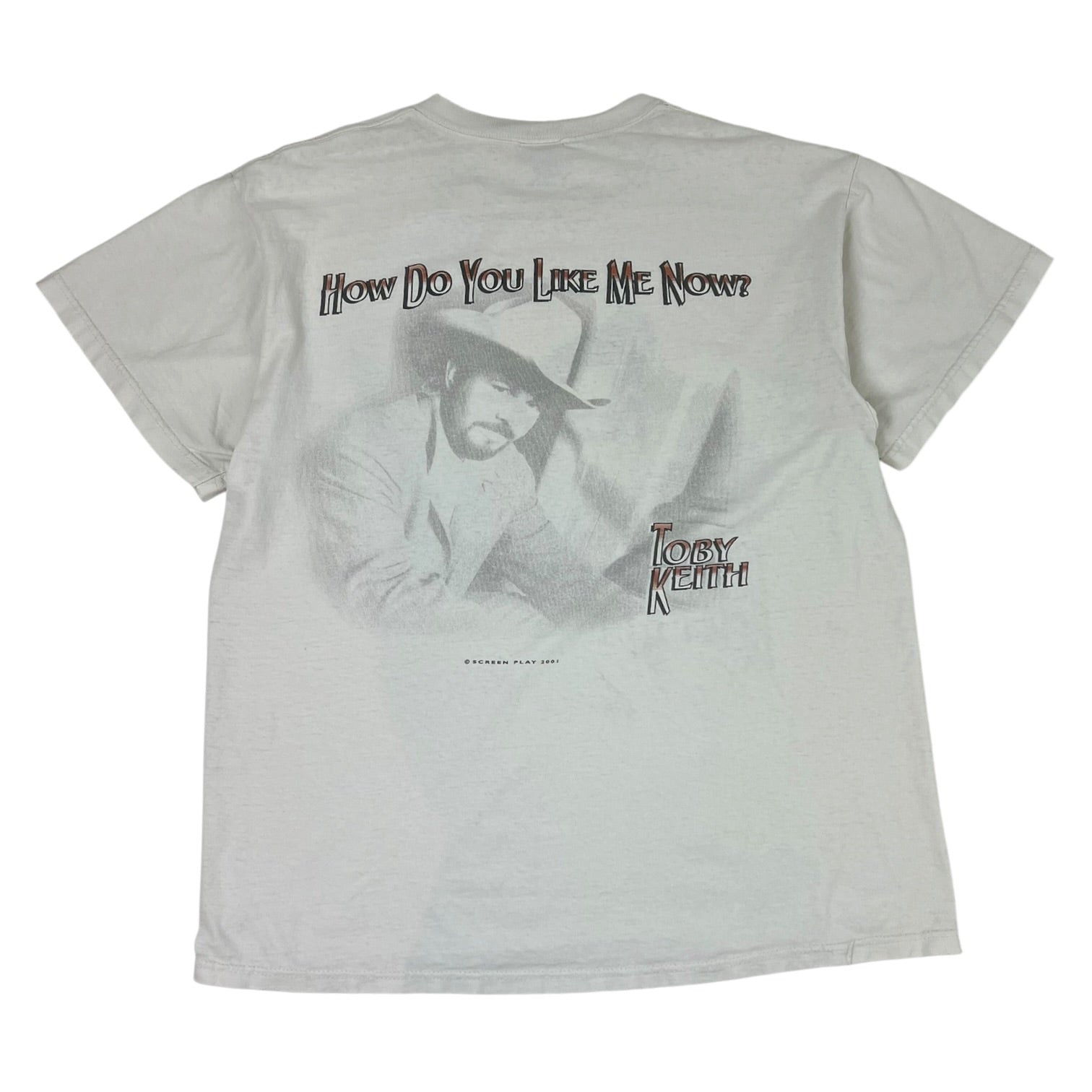 Vintage 2001 Toby Keith Screen Play Graphic Band T-Shirt